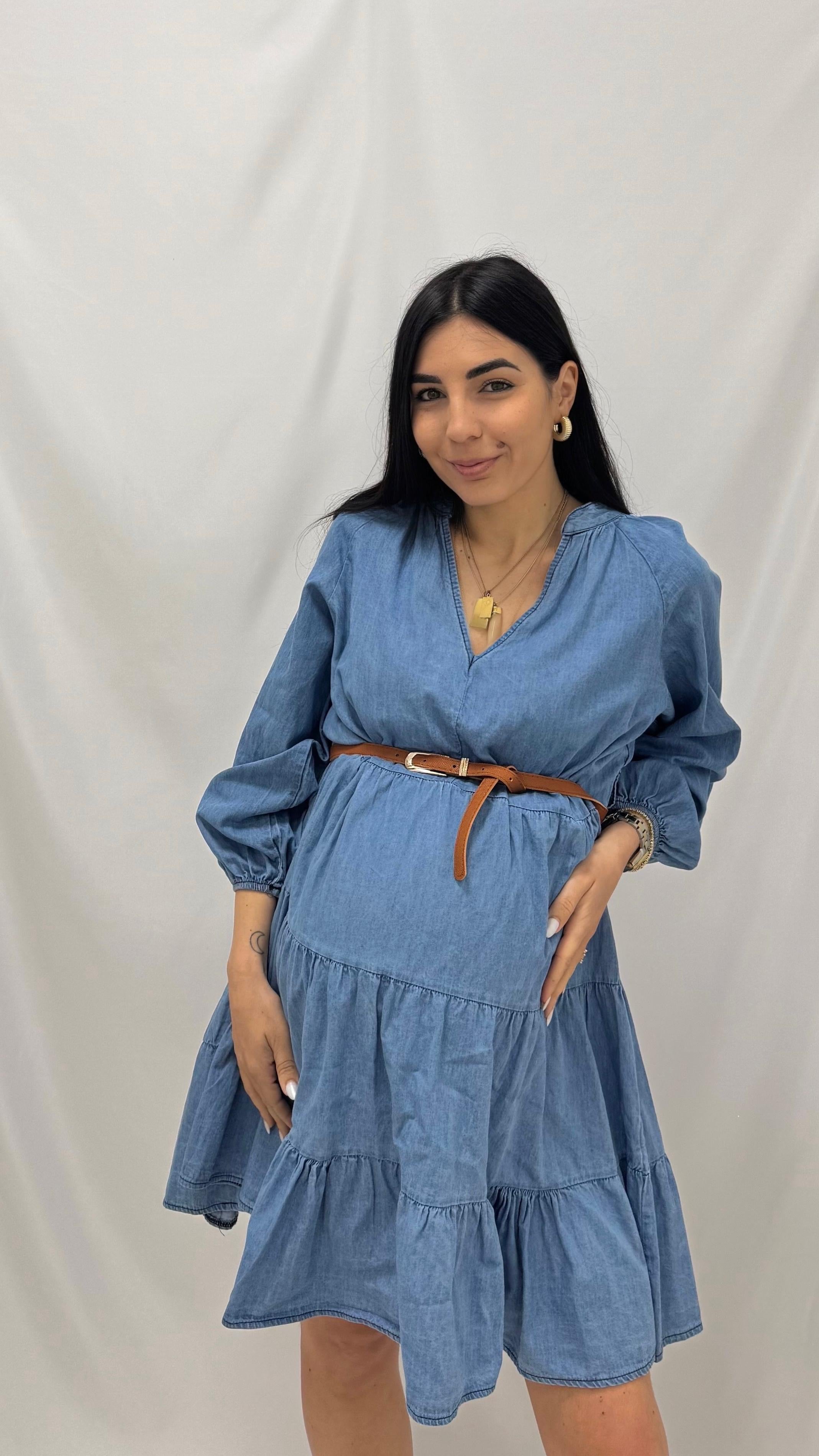 Abito Denim Cinta Inclusa