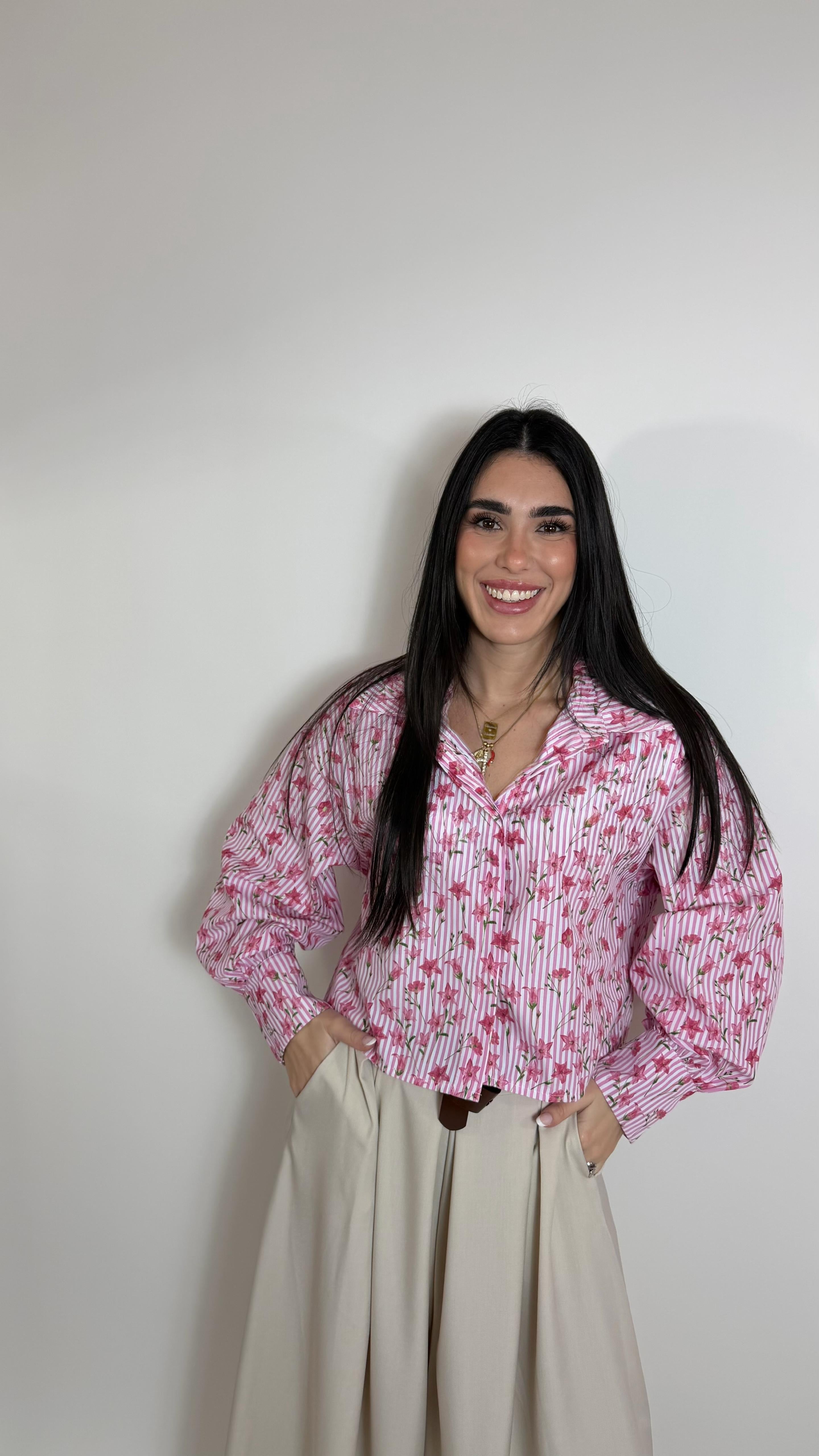 Camicia Romantic Bloom Rosa