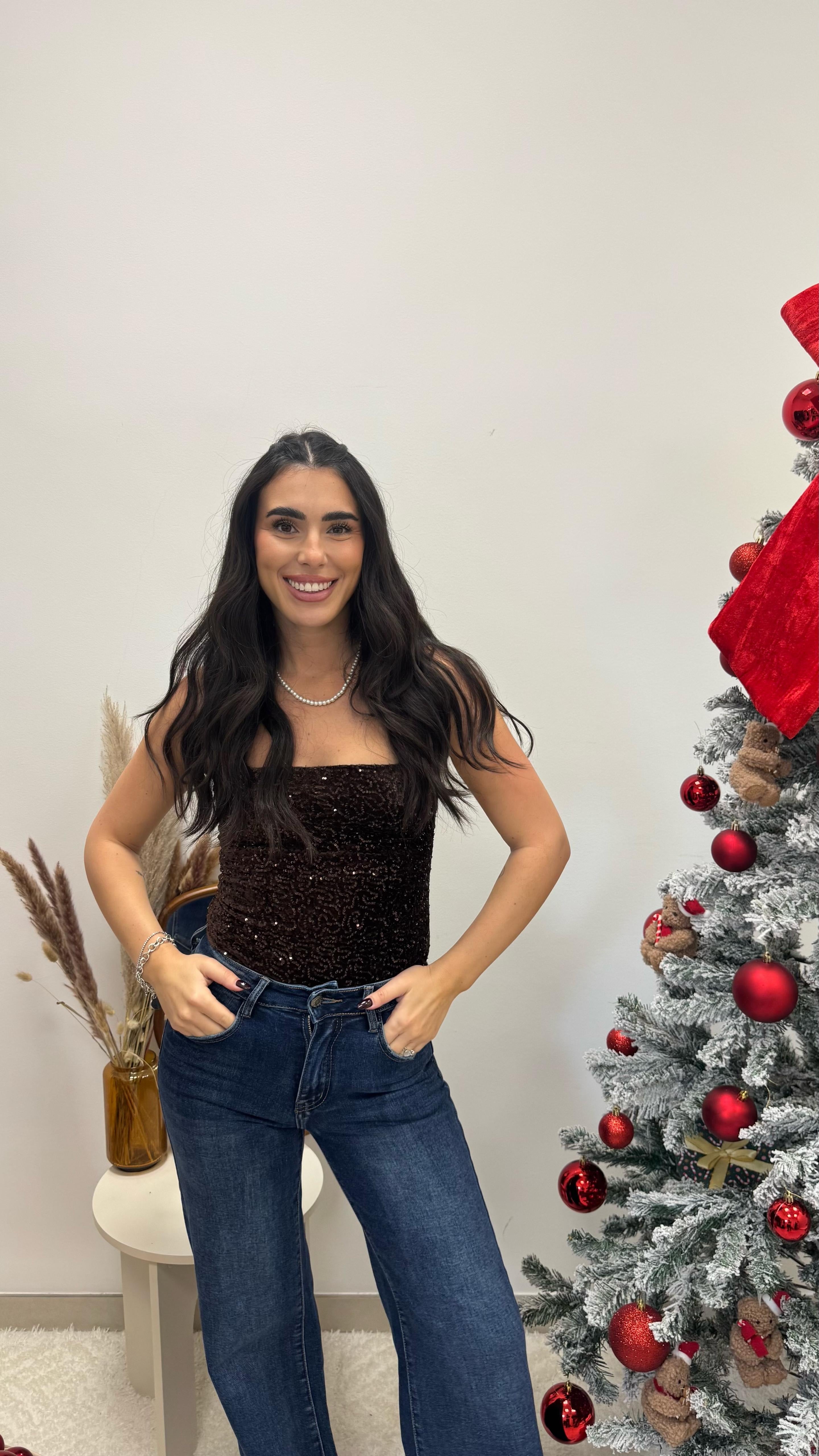 🥂Body Paillettes Velvet Choco