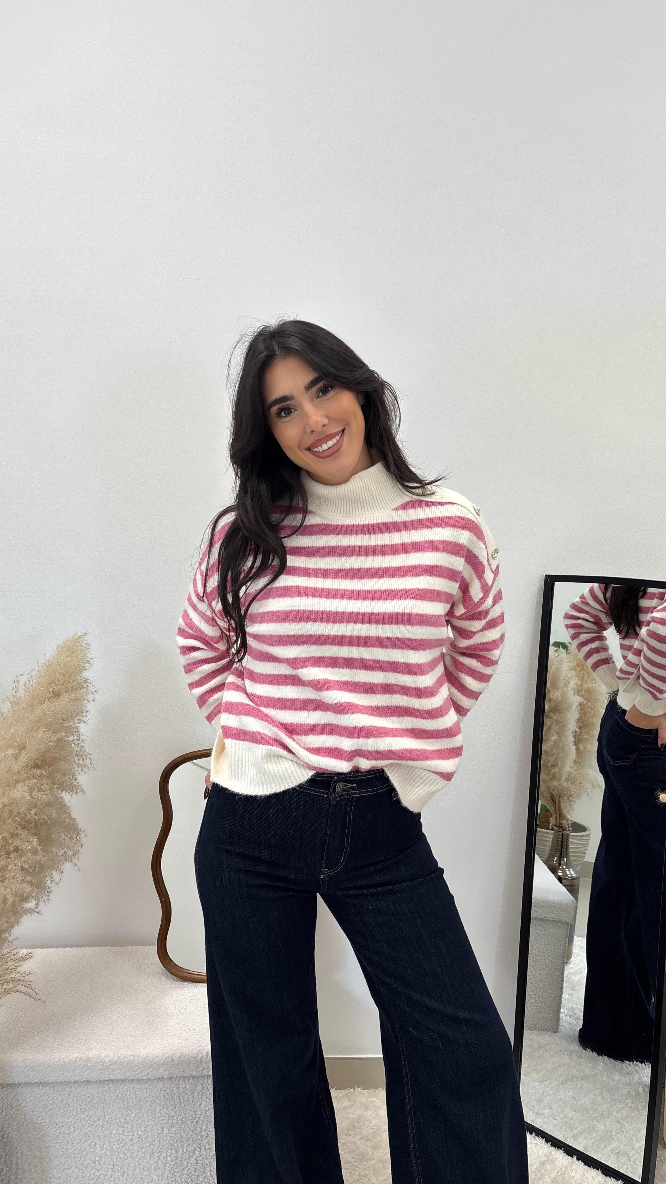 Pull Stripes Gioiello Pink