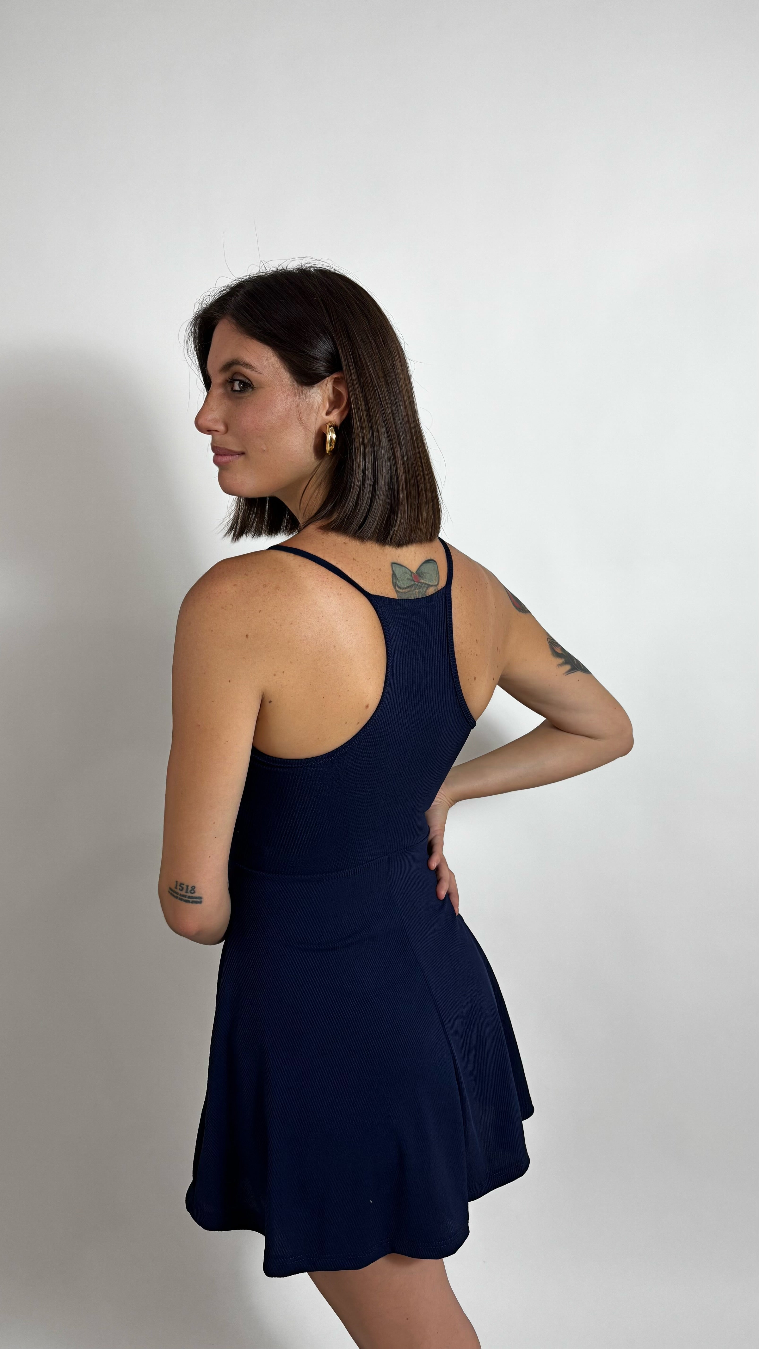 Minidress Ribbed Ruota Blu