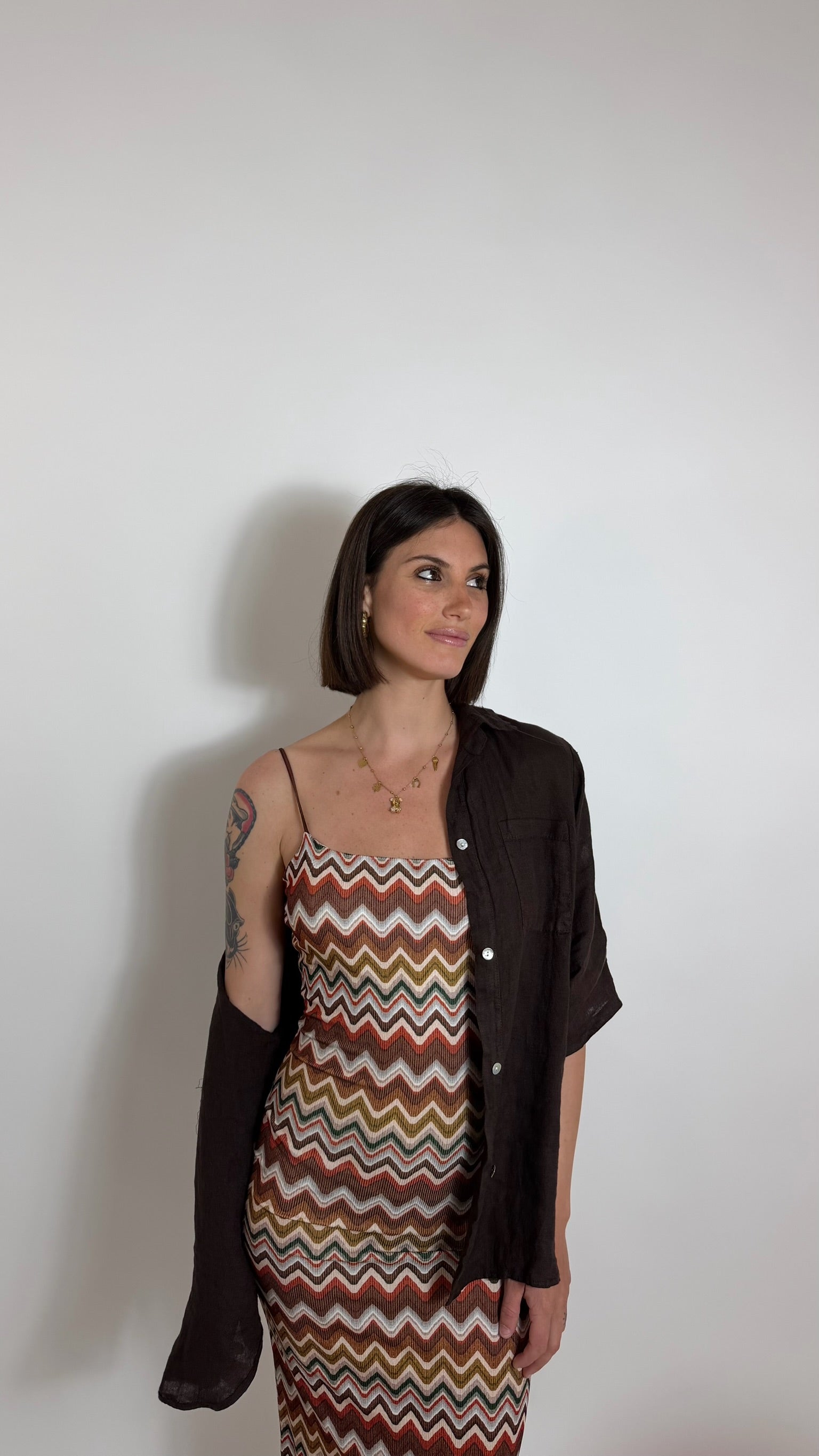 Camicia Lino Choco