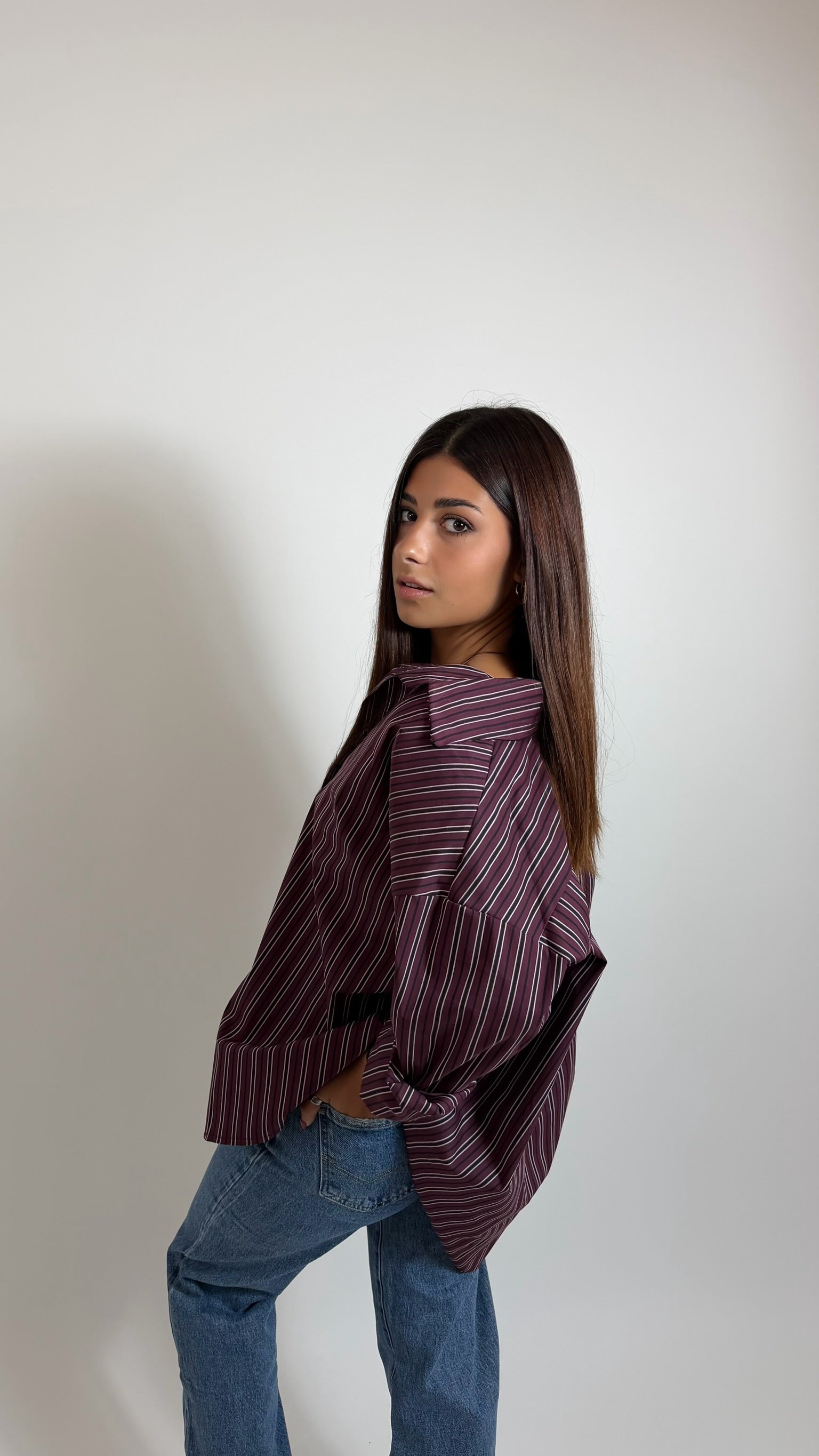 Camicia Daily Stripe Burgundy