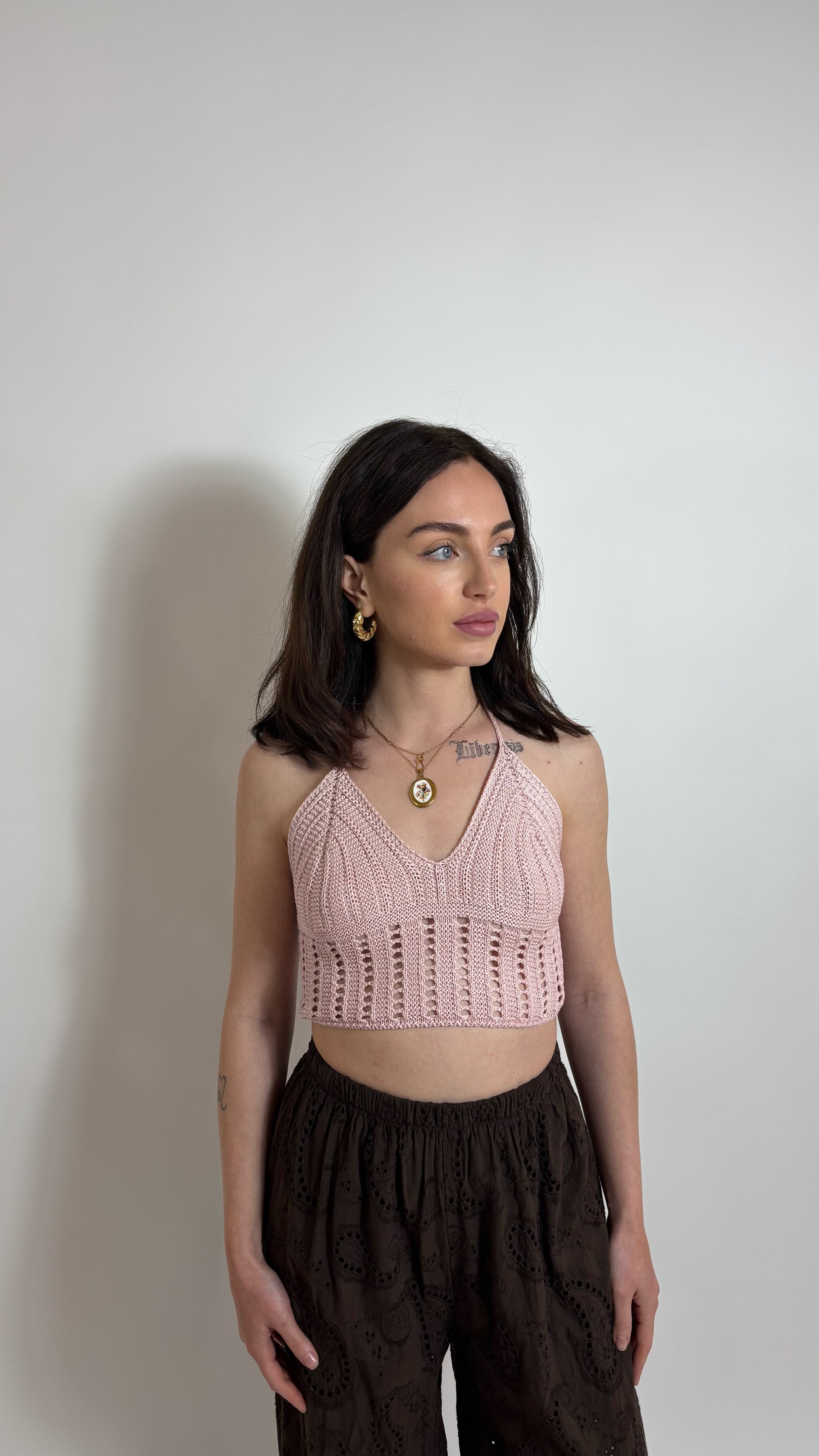 Top Crochet Amalfi Rosa