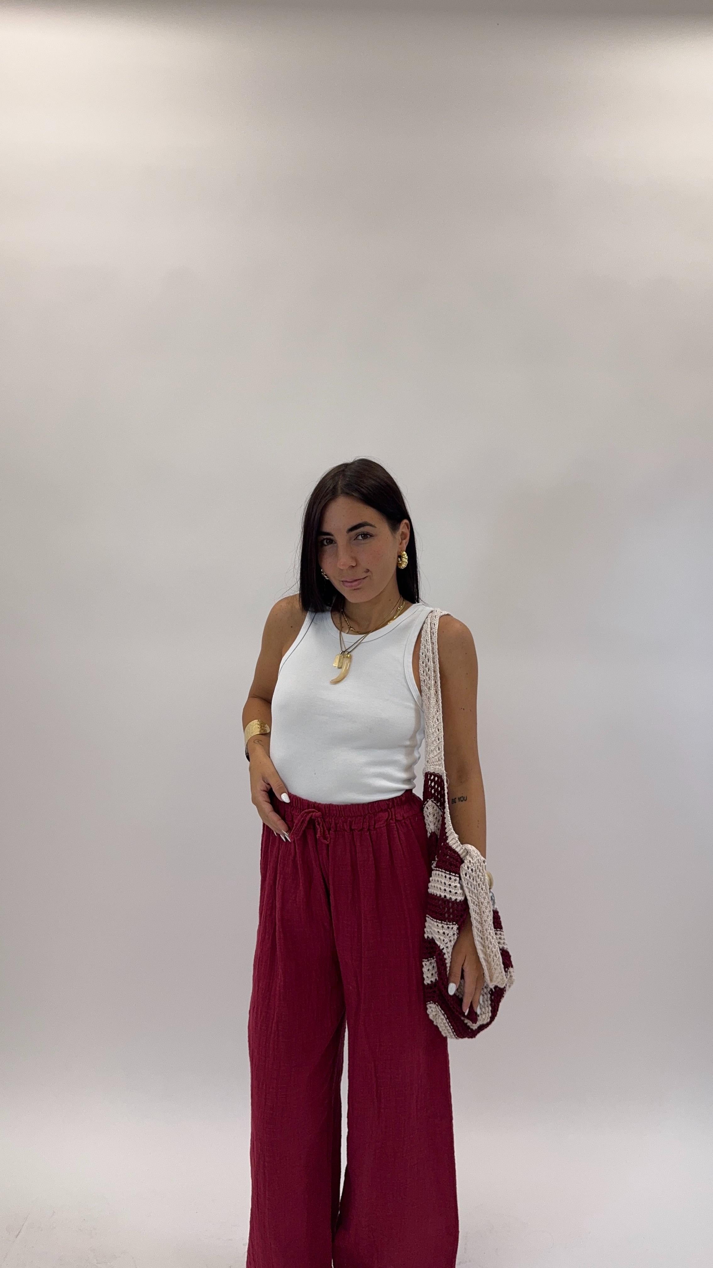 Pantalone Bea Rosso India