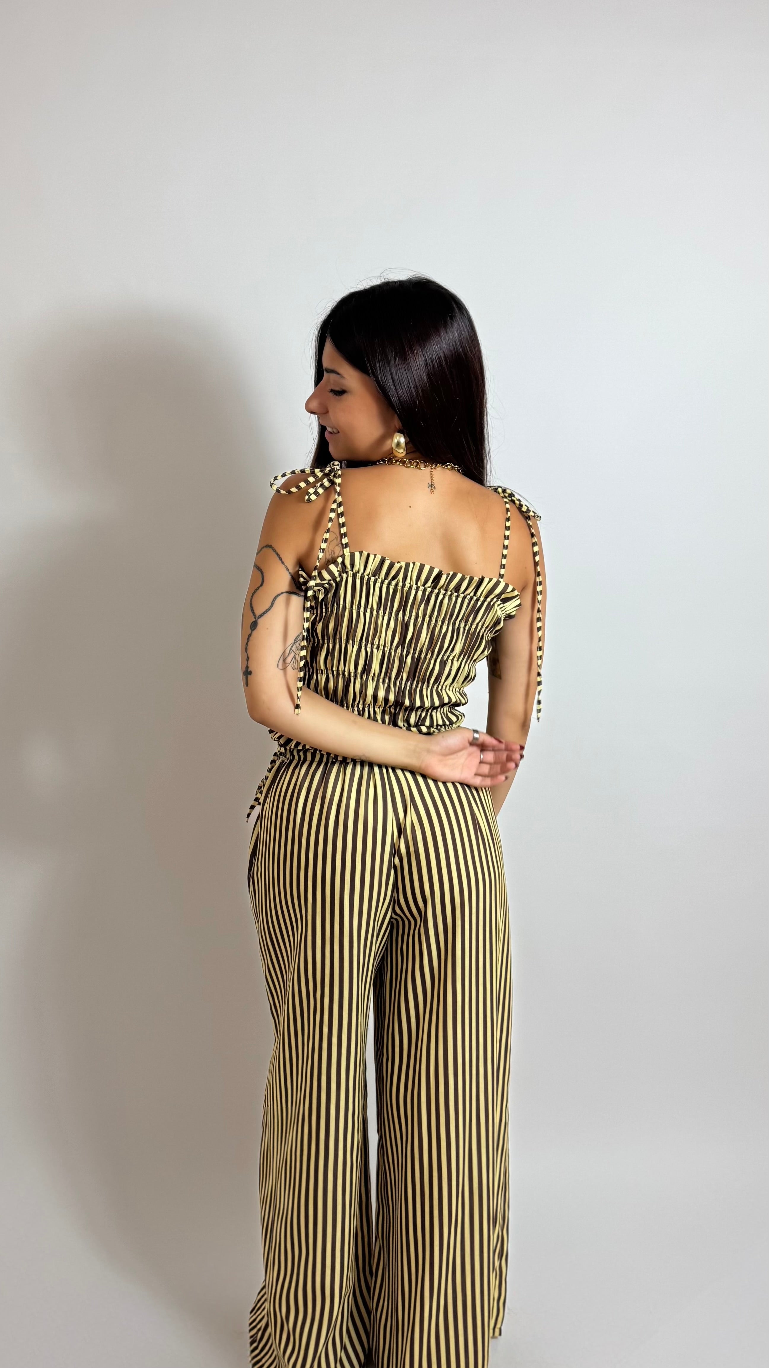 Set Stripe Yellow/Moka