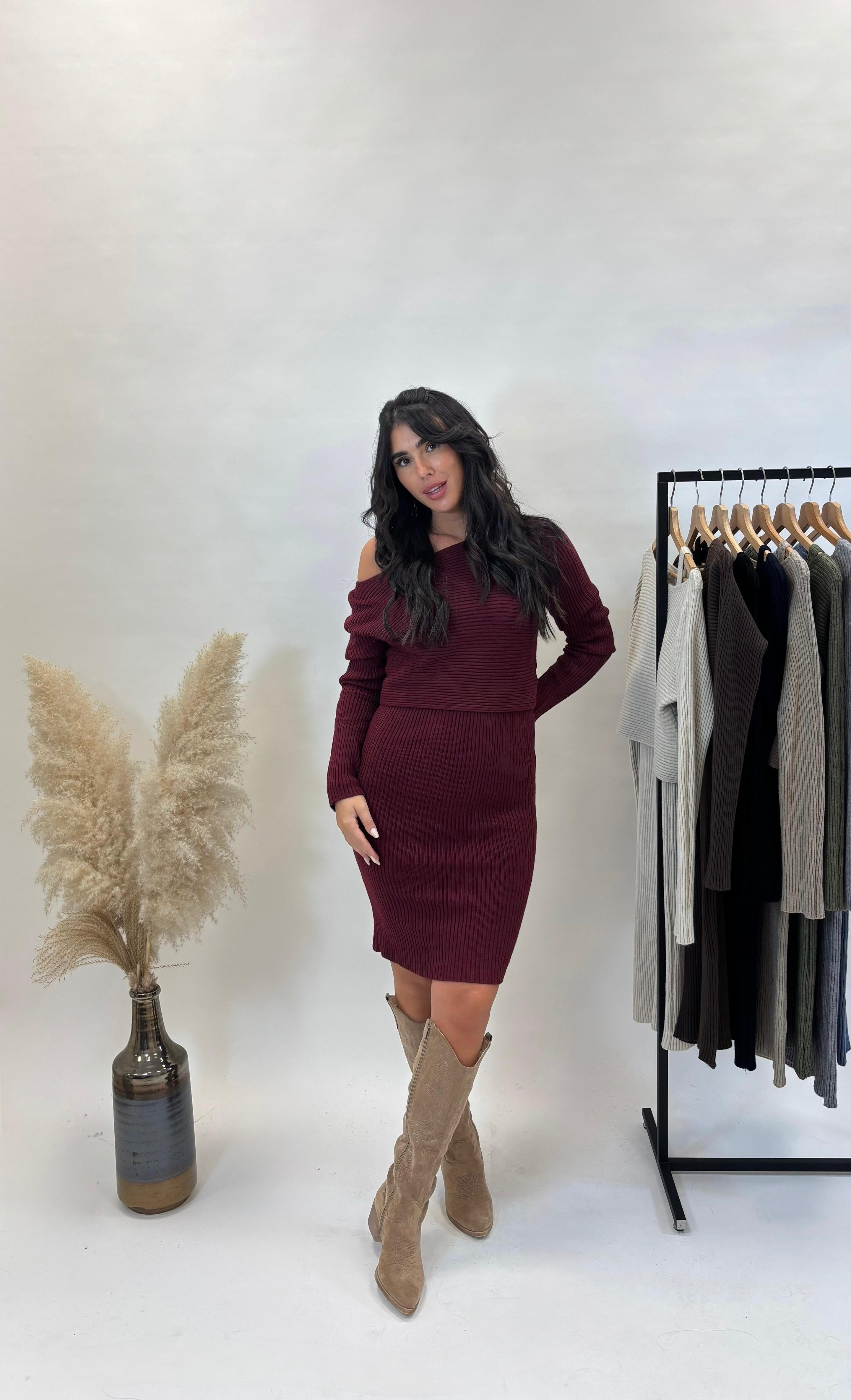 Abito Due Pezzi Burgundy