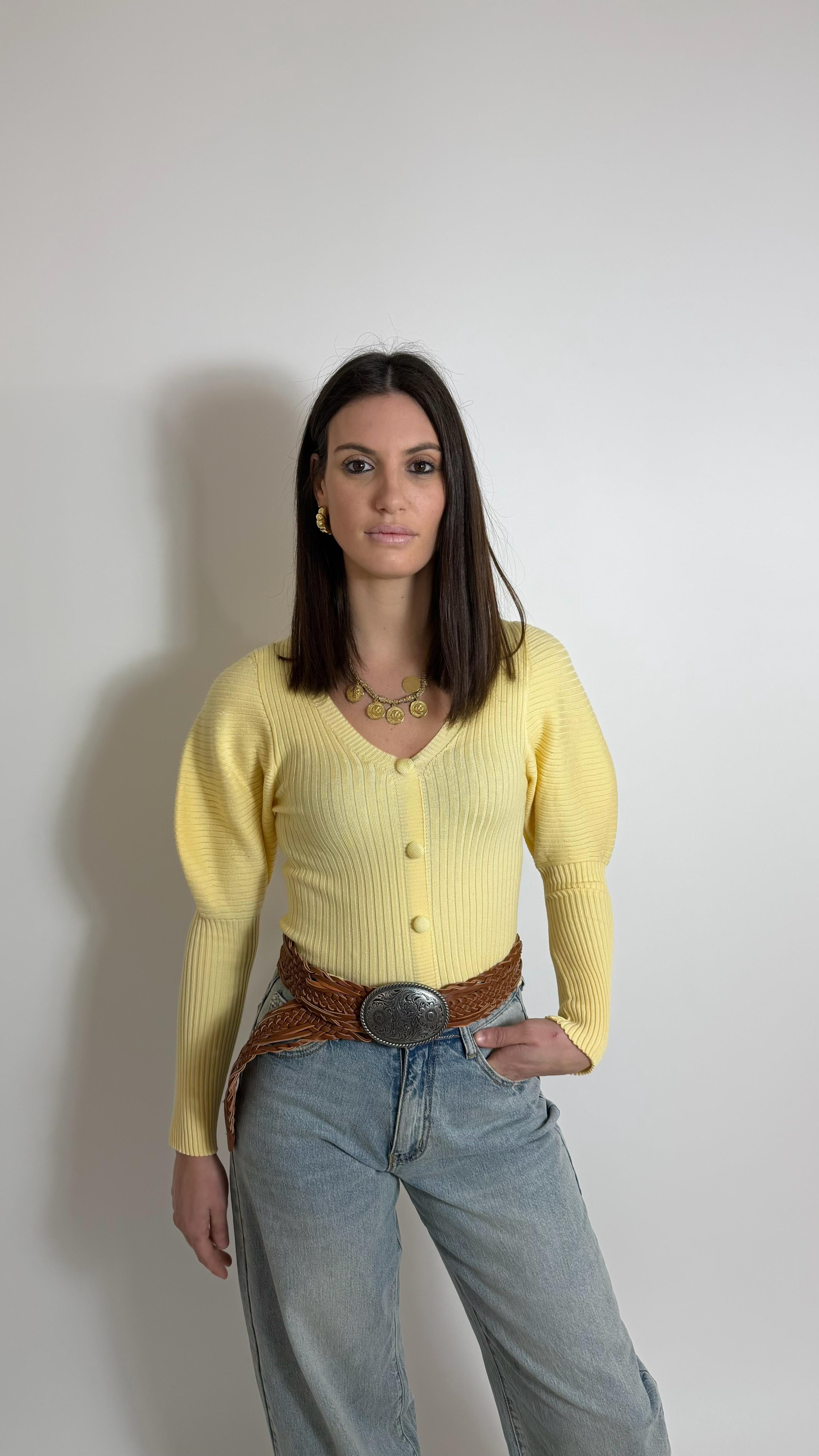 Pull Rib Knit Giallo