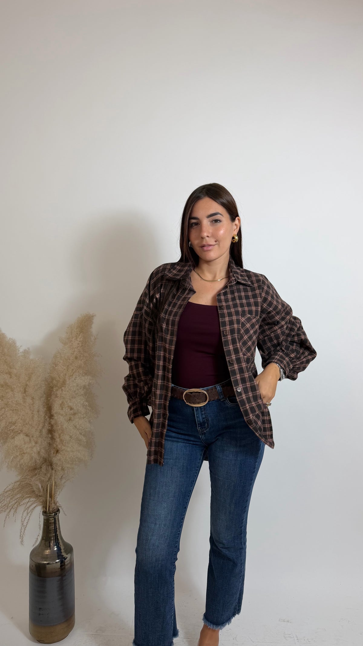 Camicia Check Choco/Red