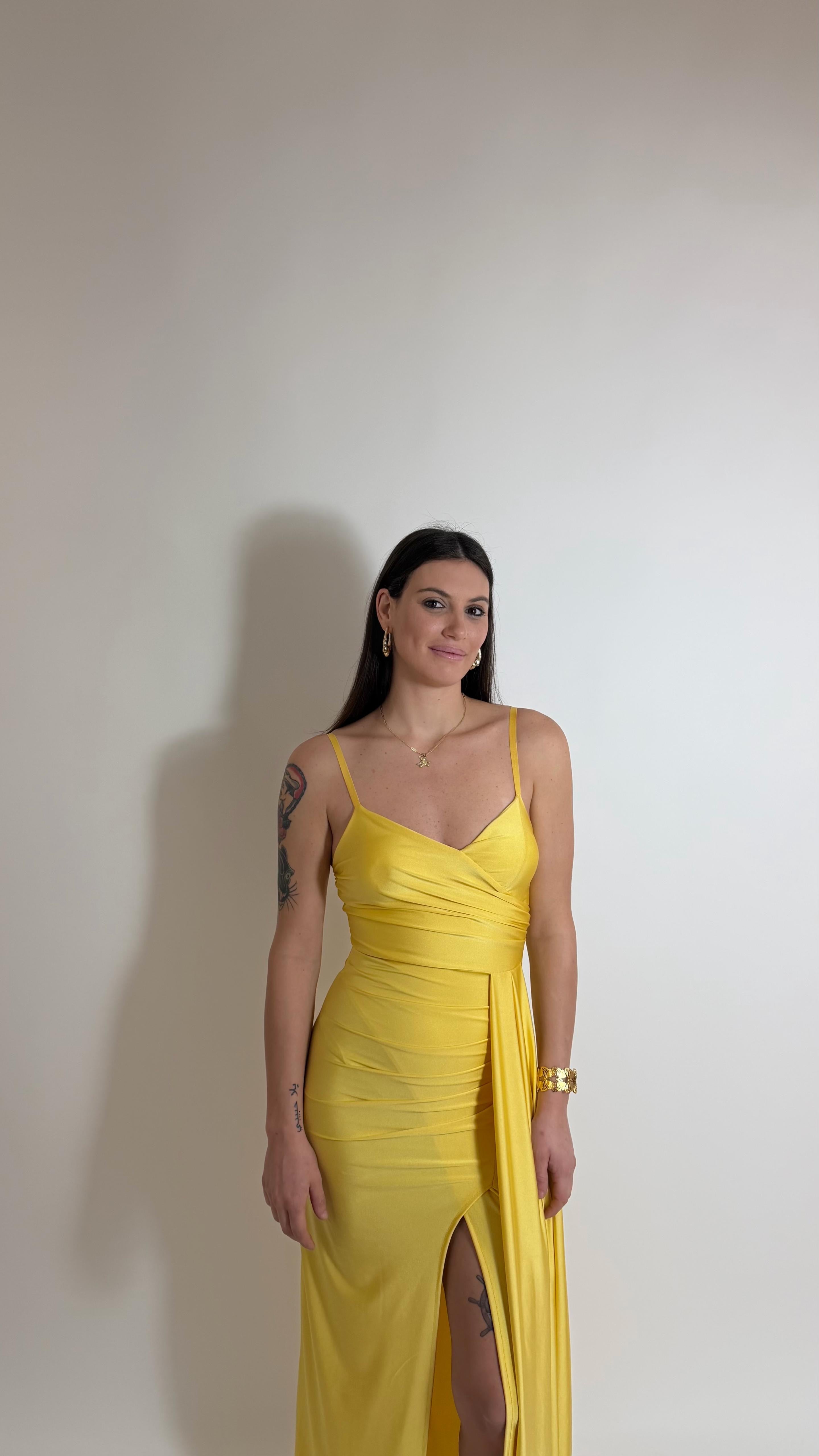Abito Draped - Giallo
