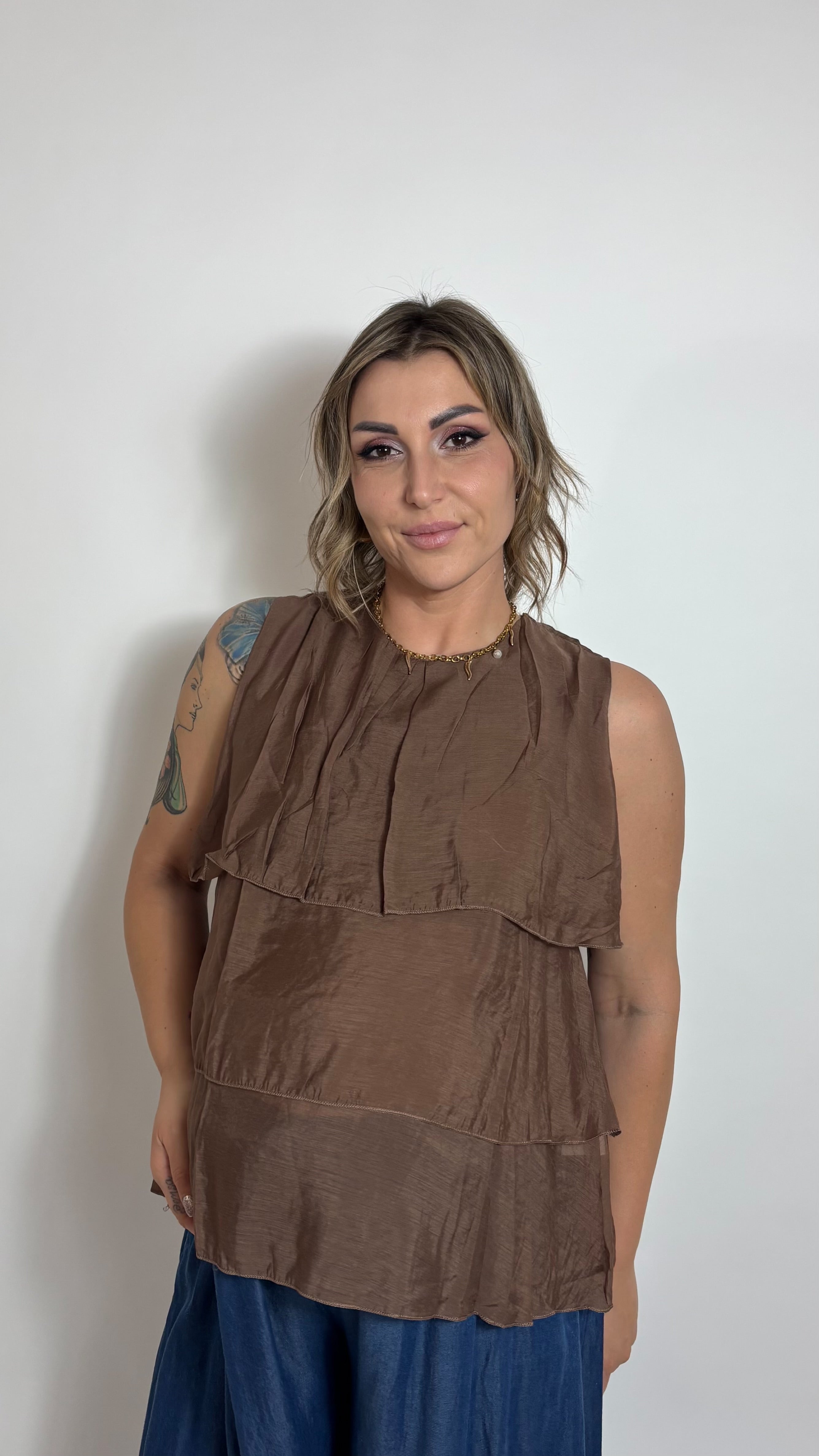 Canotta Volant Choco