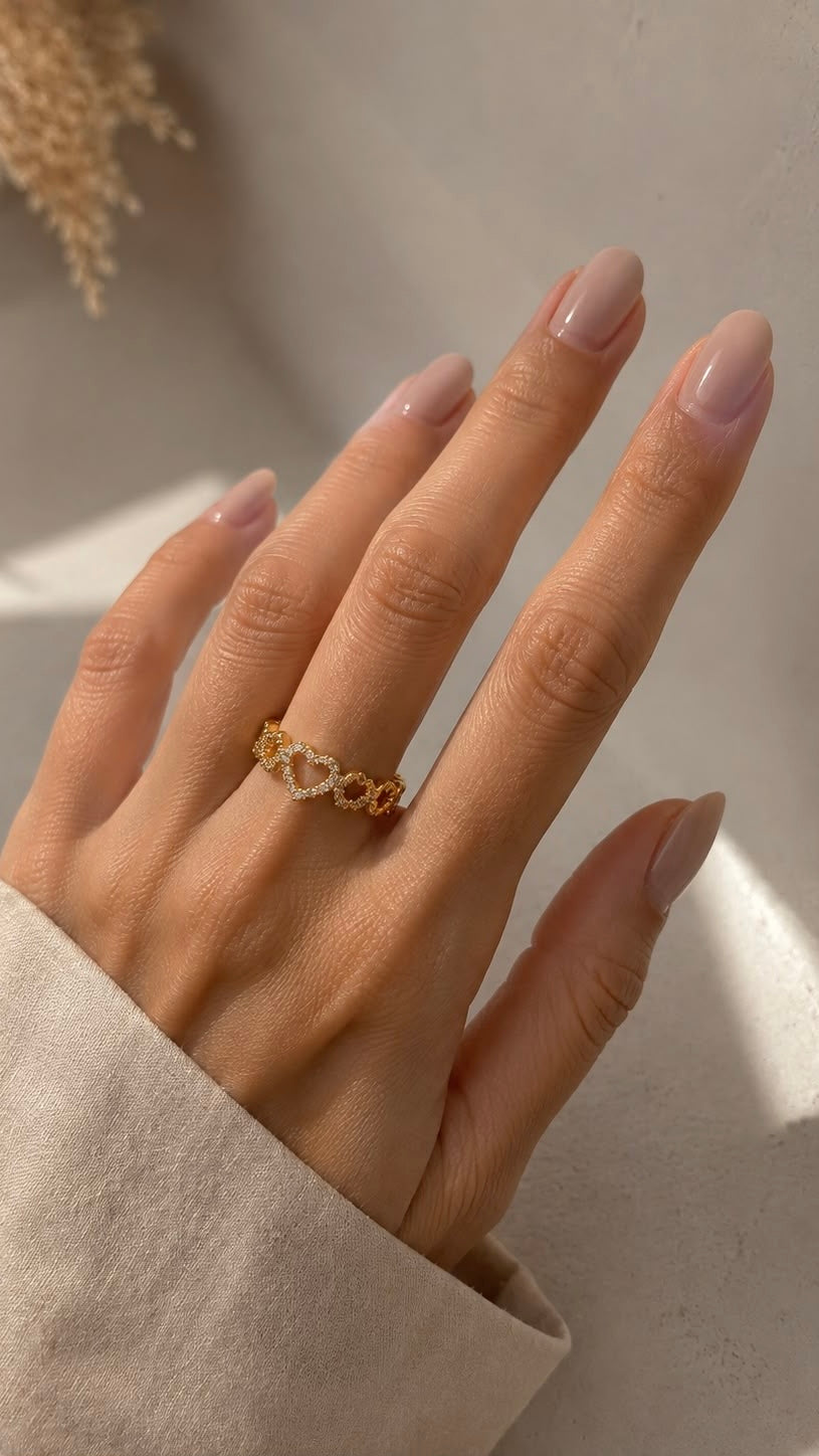 Anello Punti Luce Cuori