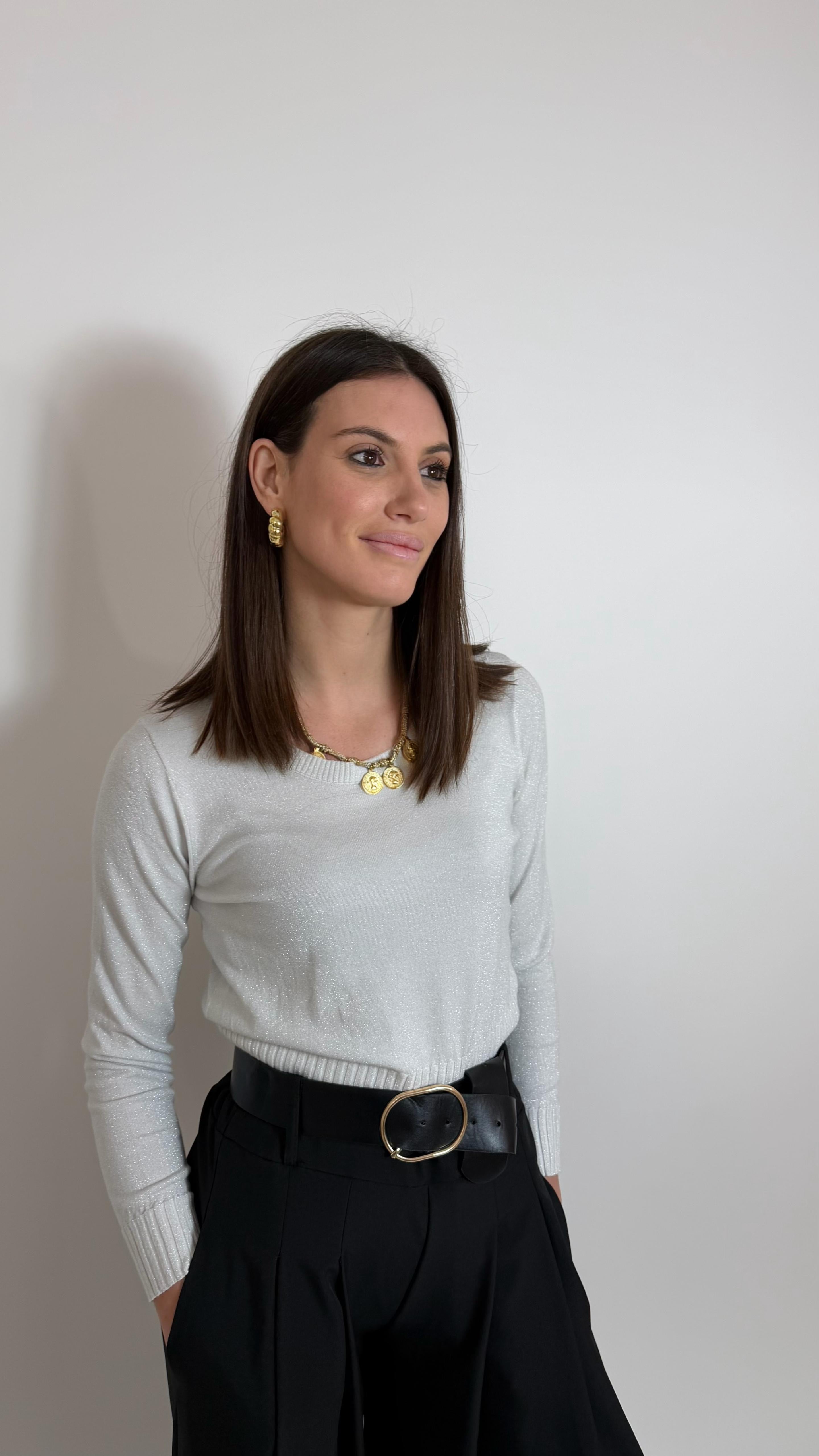 Maglia Tex Lurex Ghiaccio