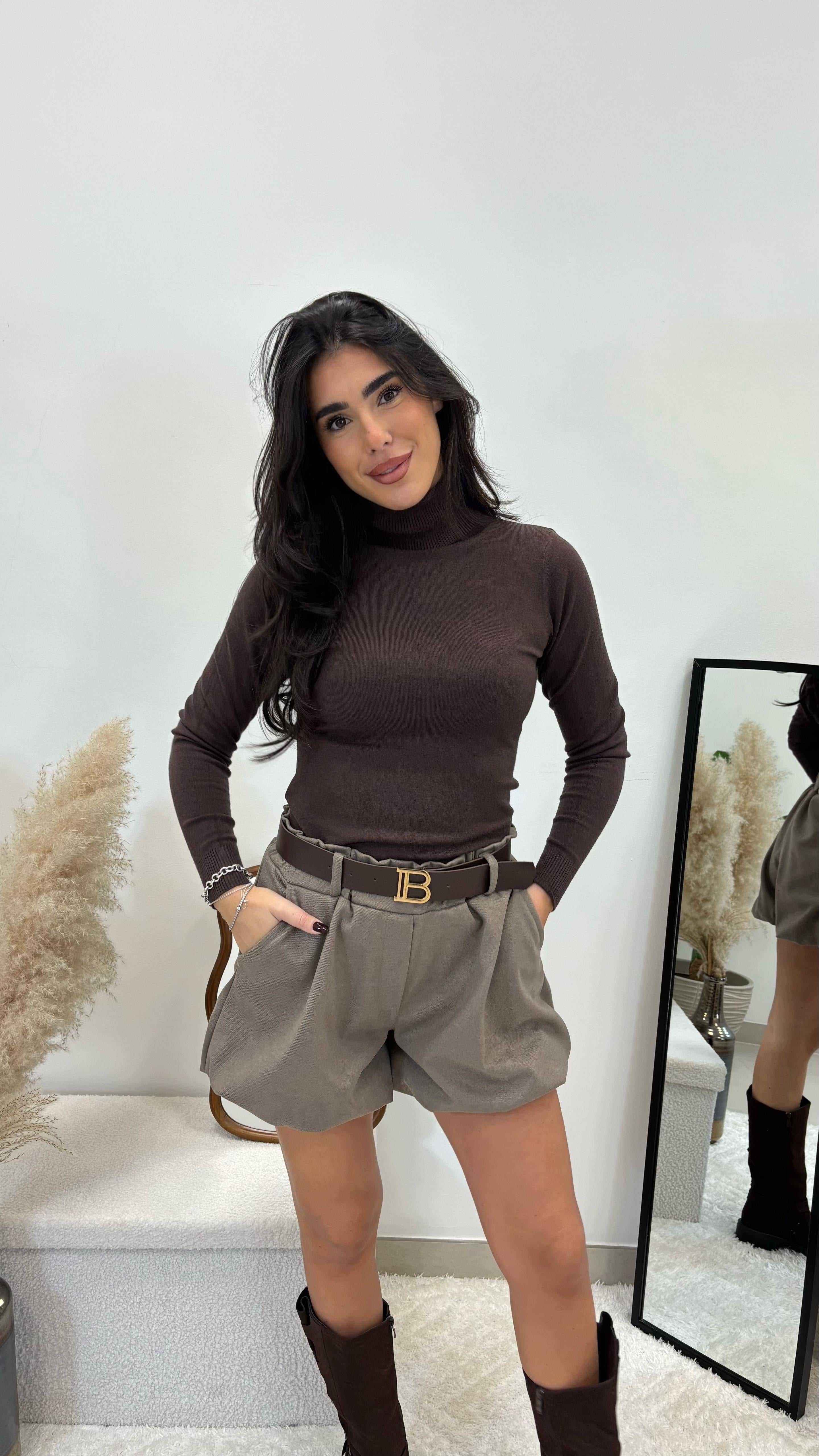 Short Balloon Cinta Inclusa B Tortora