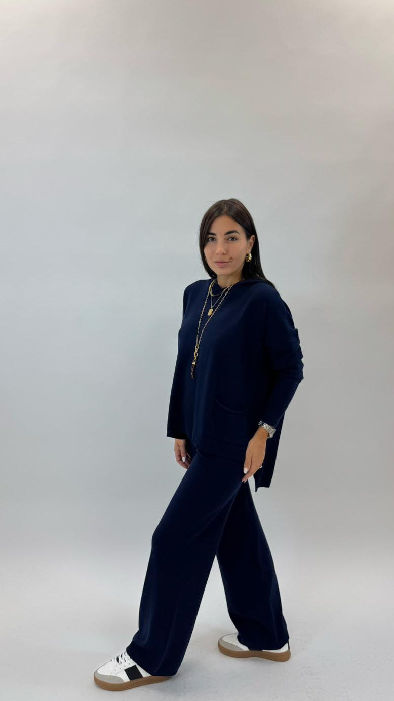 Sporty Set Maglina Morbida Blu Notte