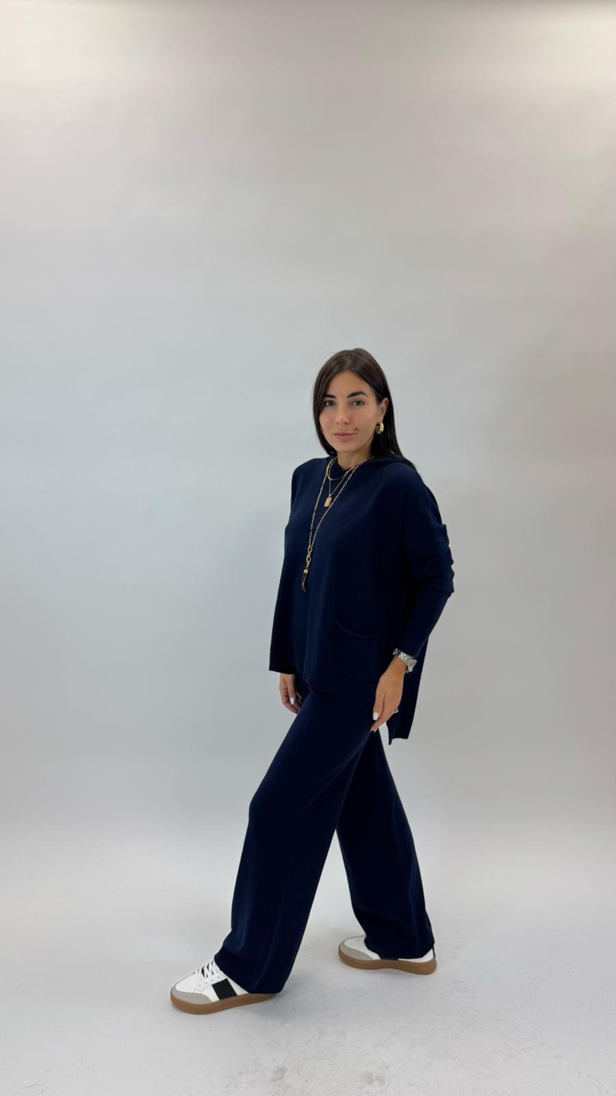 Sporty Set Maglina Morbida Blu Notte