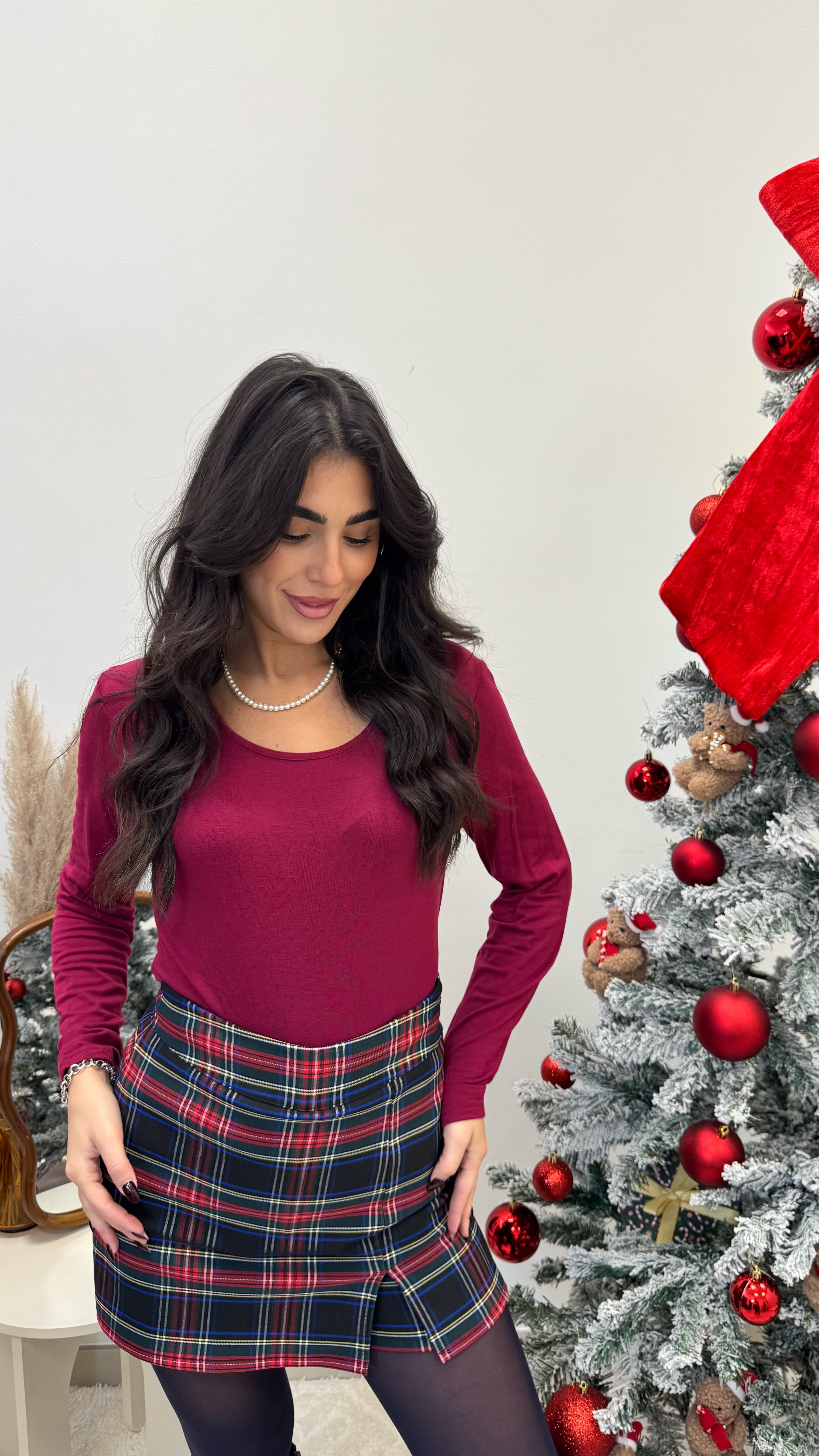 🥂Maglia Basic Pile Interno Burgundy