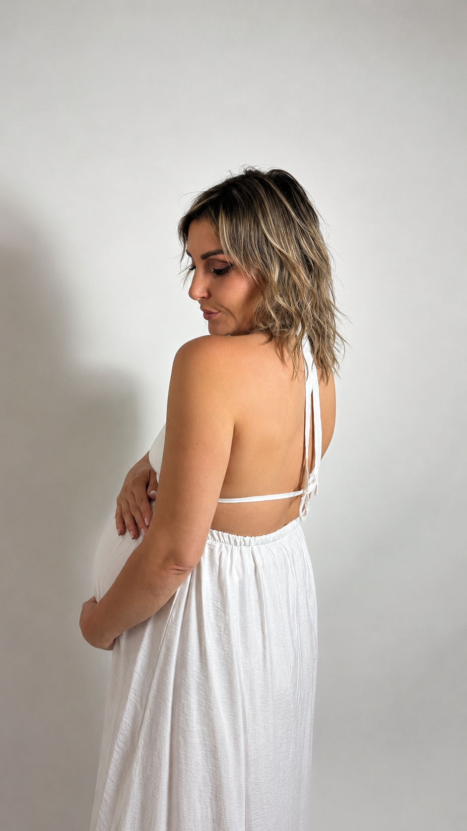 Abito Scollo America Shell Bianco