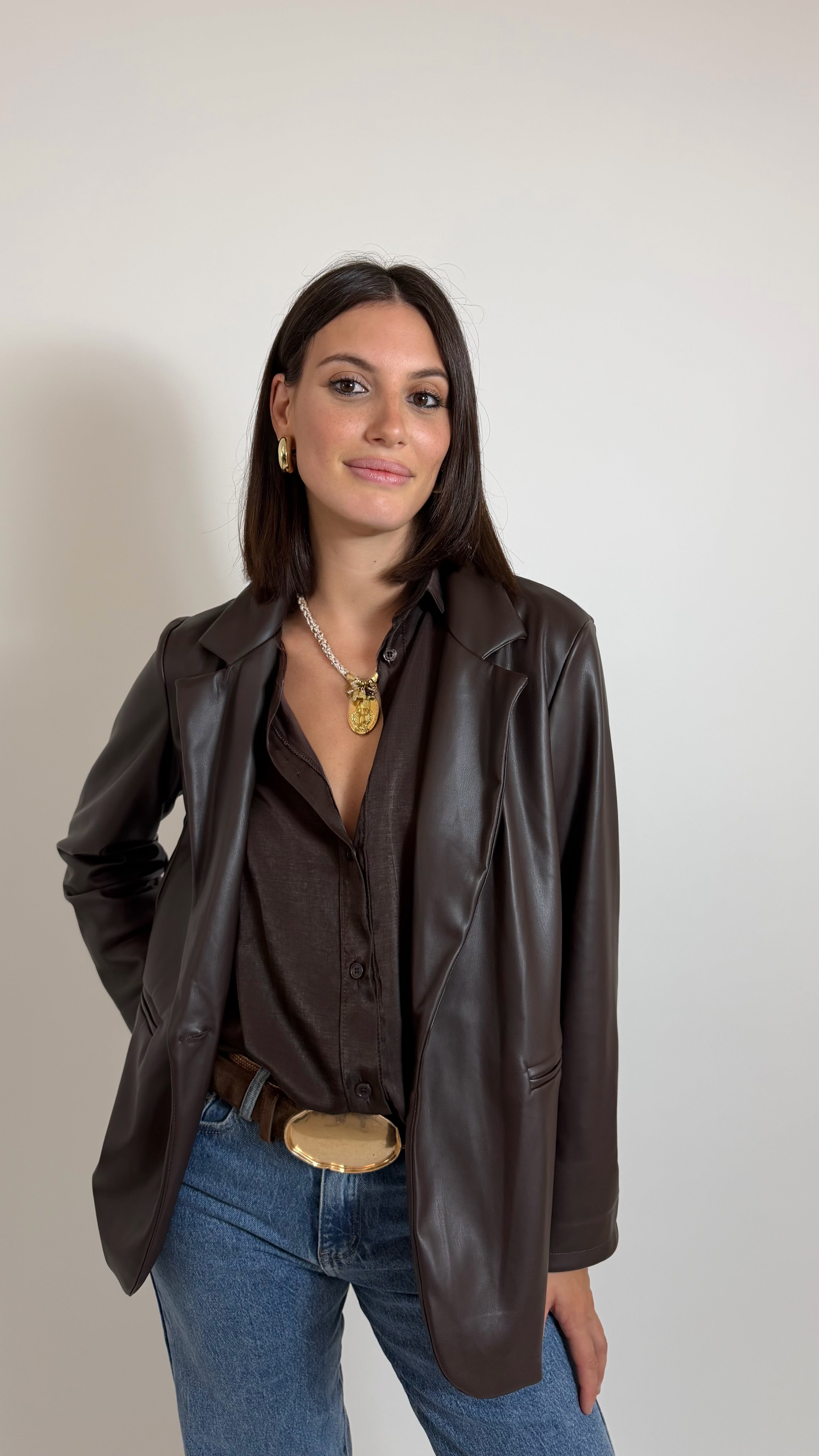 Blazer Ecopelle Choco