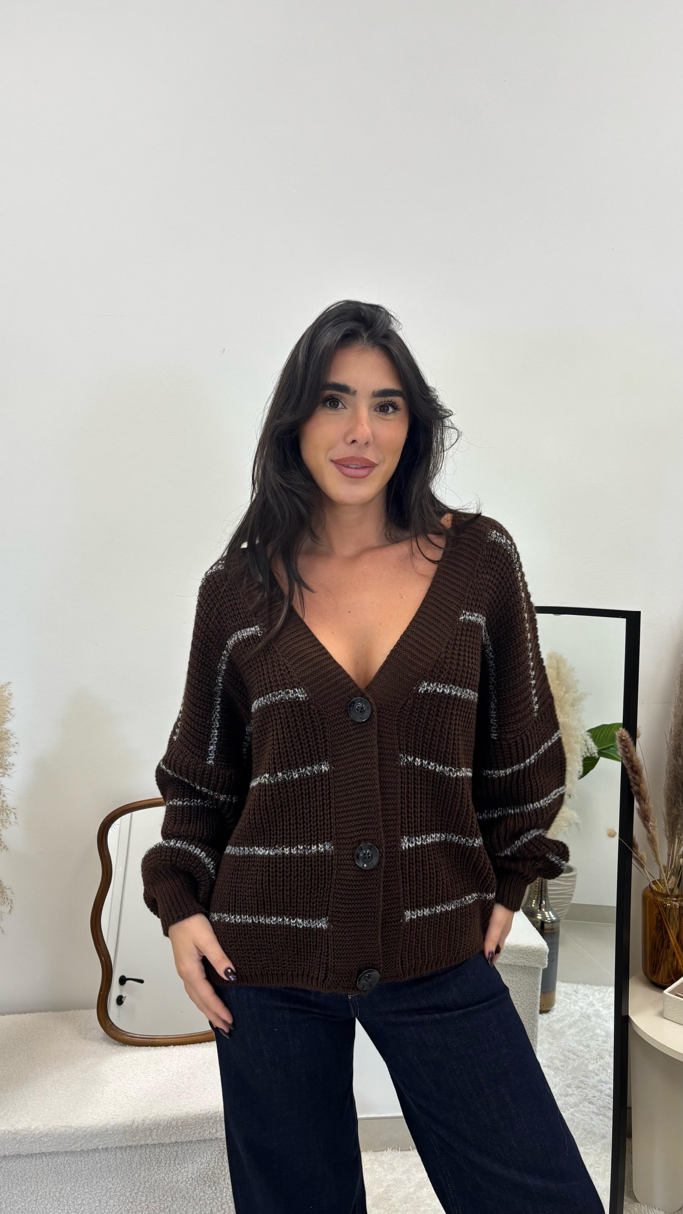 Cardigan Stripes Choco