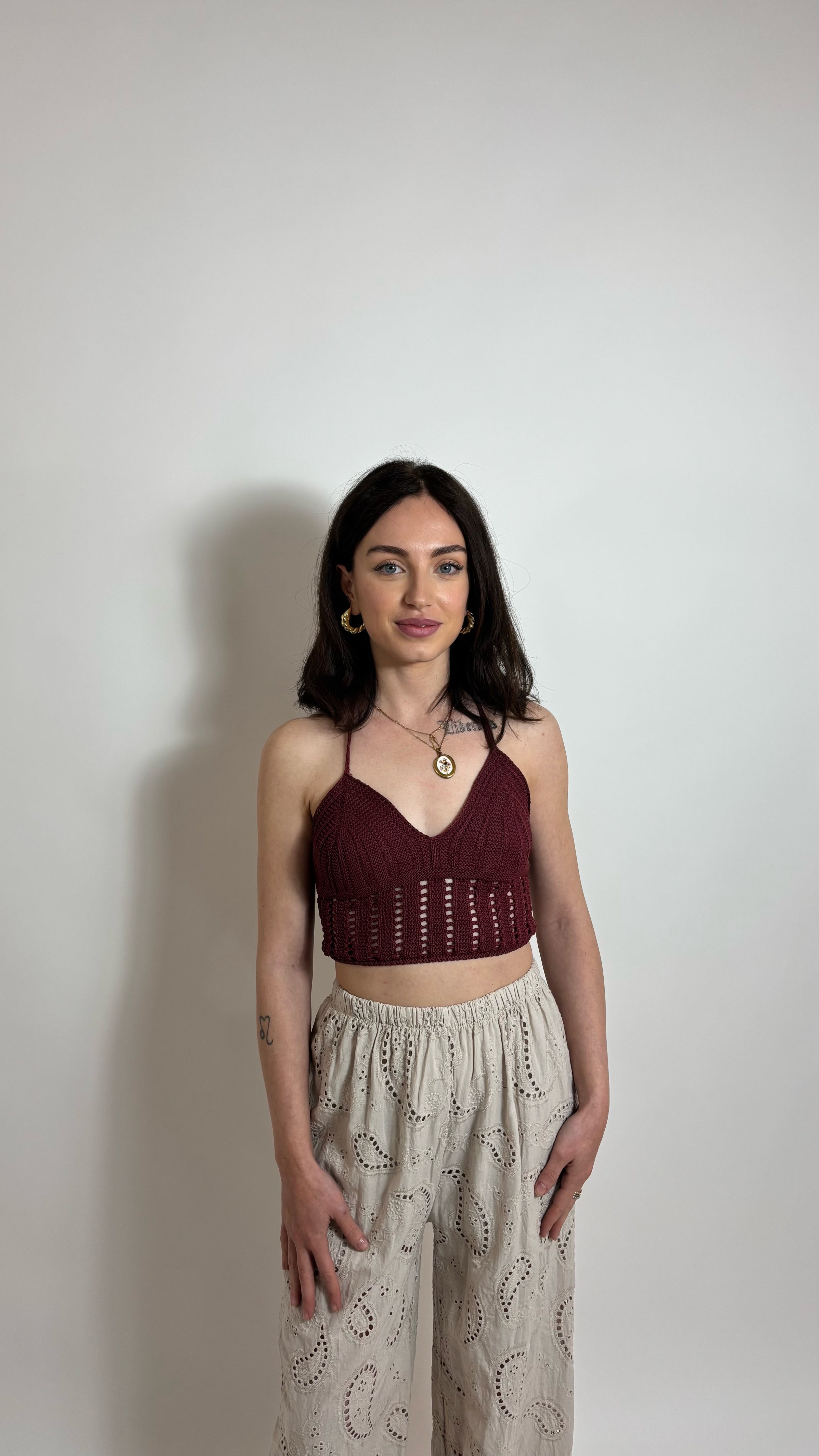 Top Crochet Amalfi Bordeaux