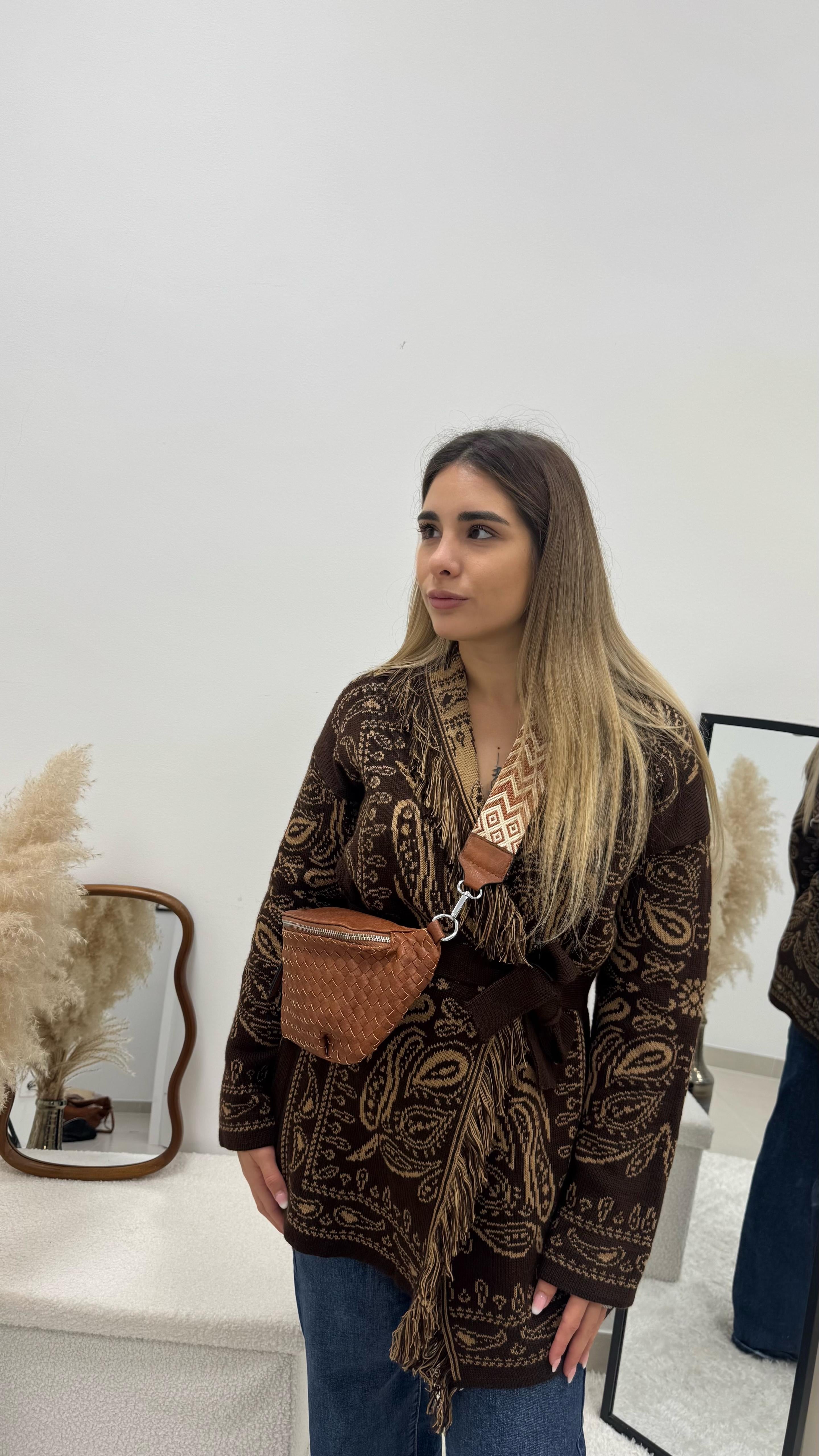 Bag Marsupio Weave Cuoio