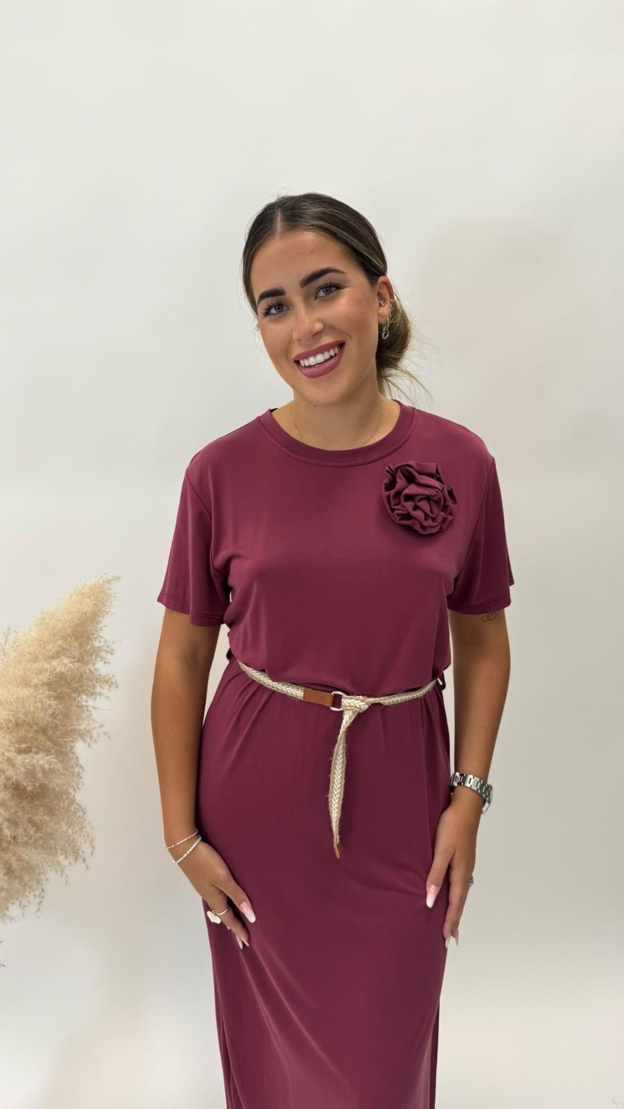 Abito Sofficissimo Basic Rosso India