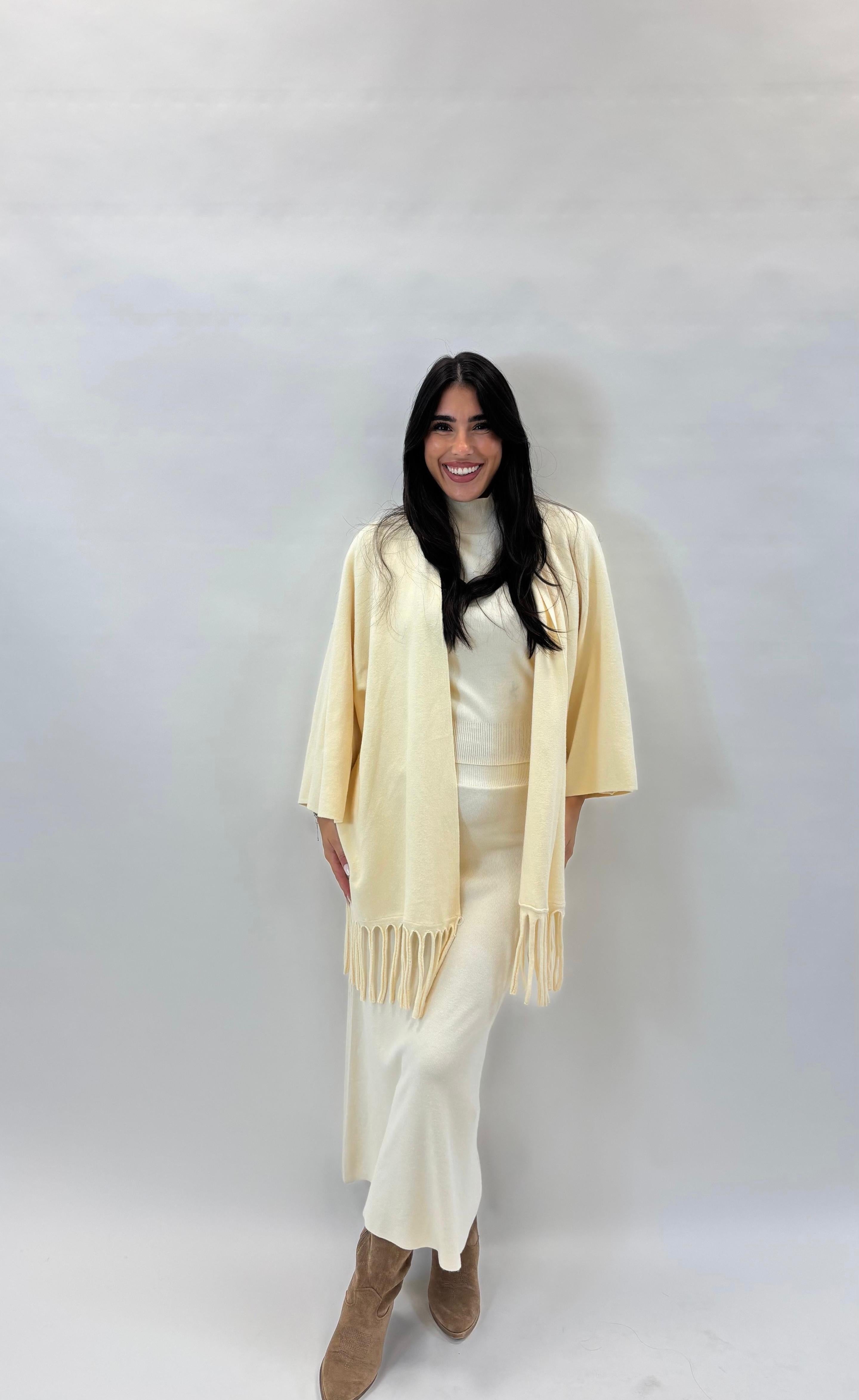 Cardigan Manica Campana Burro