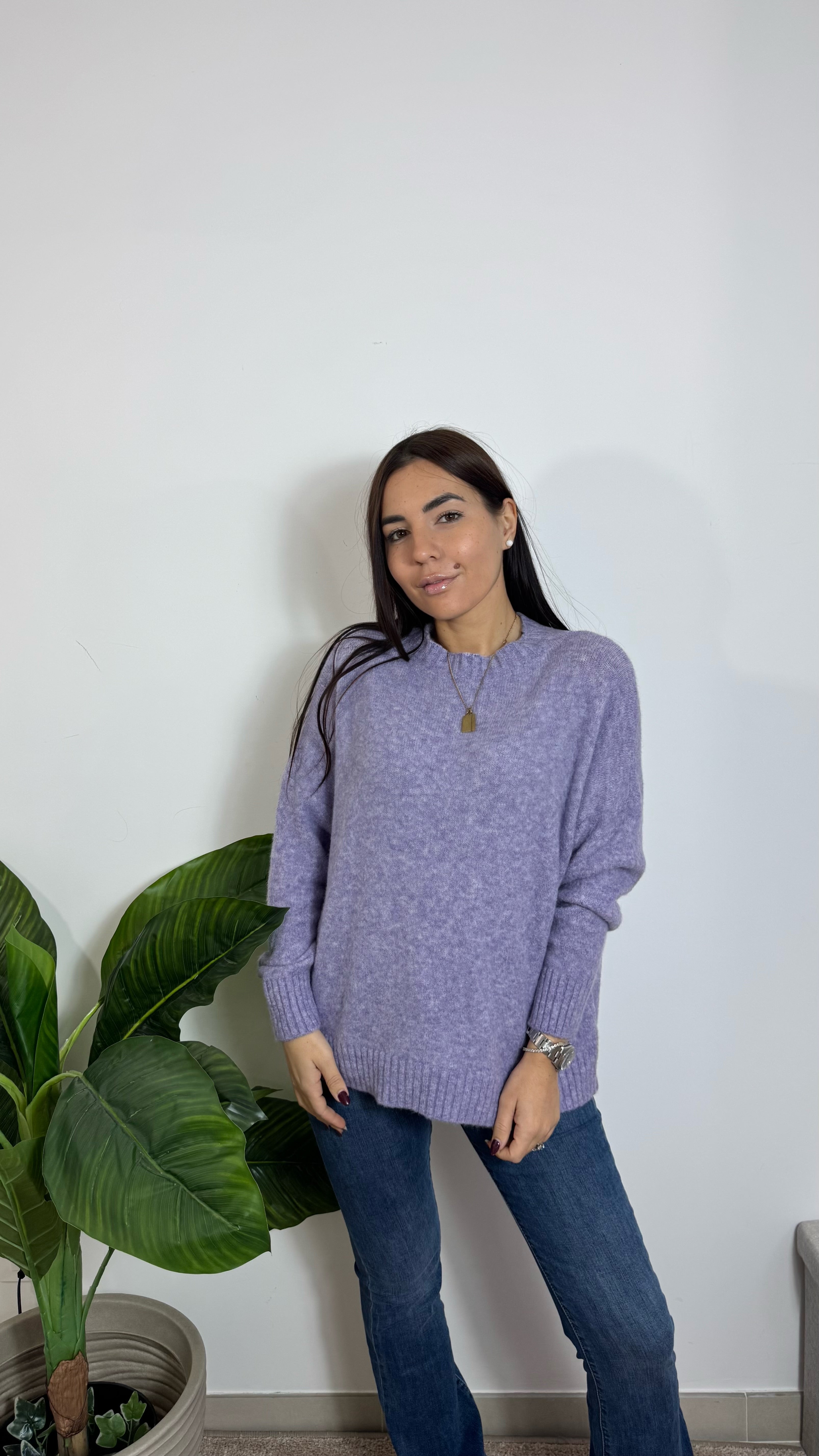 Pull Morbidissimo Girocollo Glicine