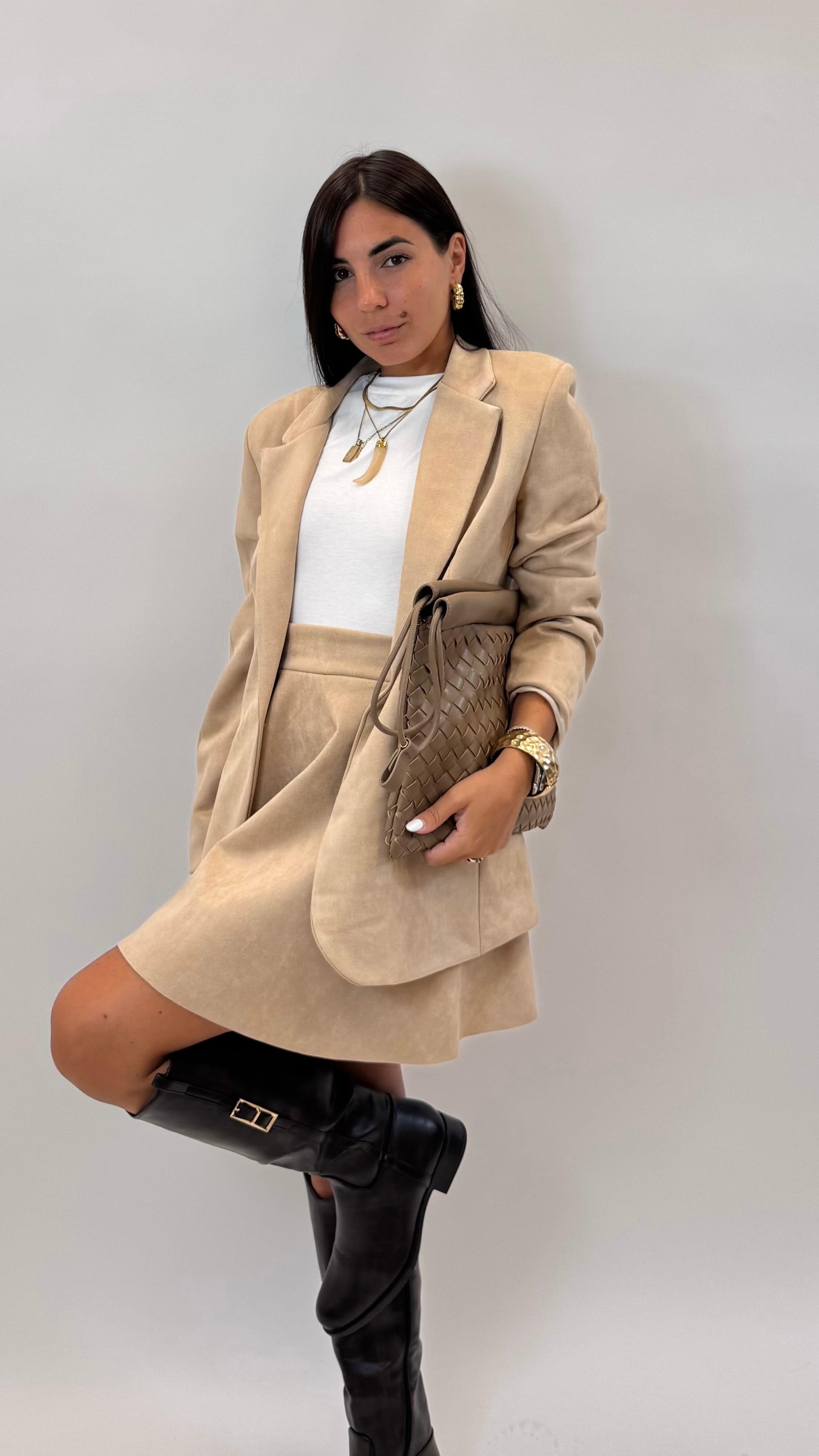 Mini Suede Nude