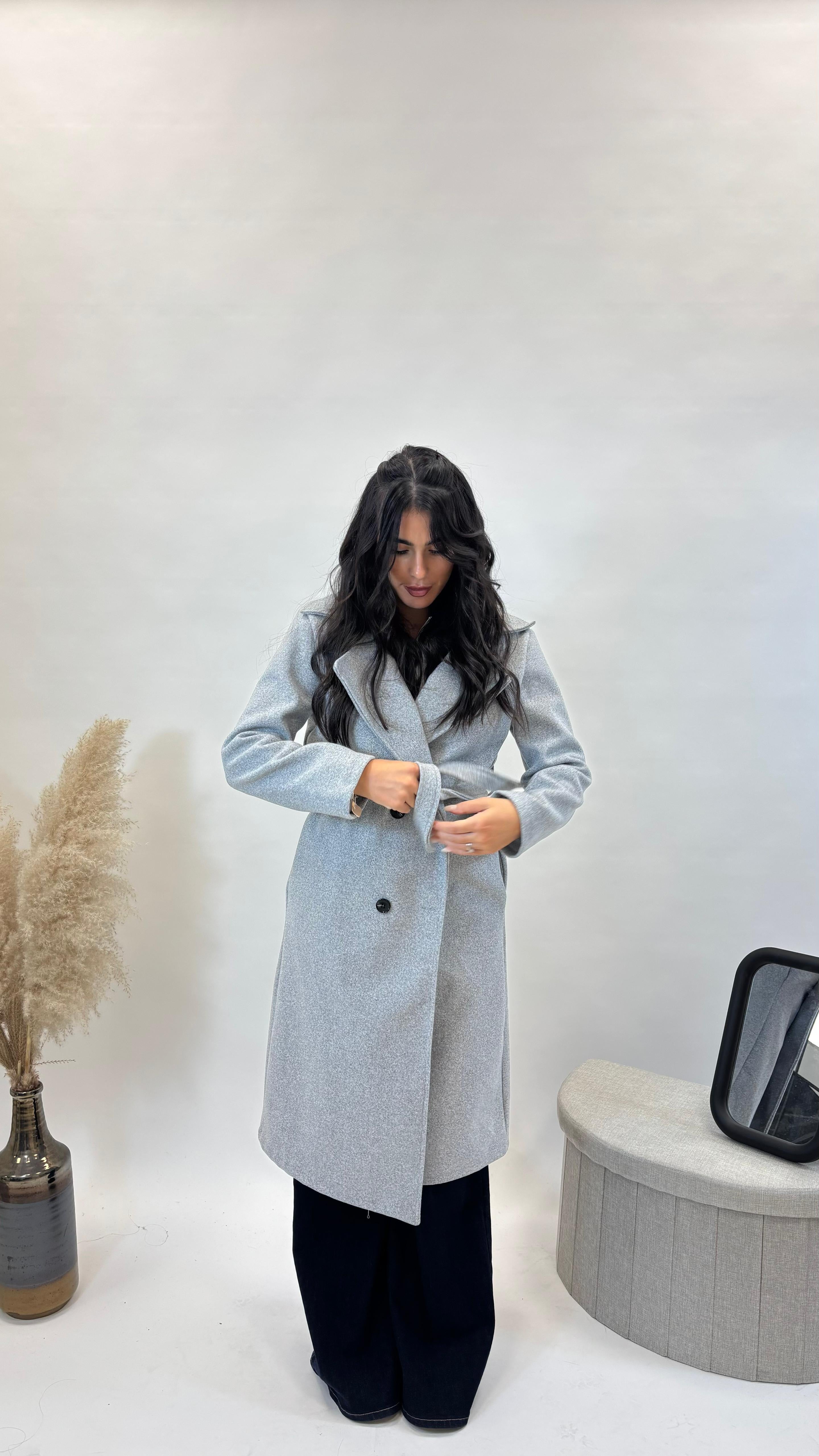 Coat BE YOU con Cinta Grigio Perla