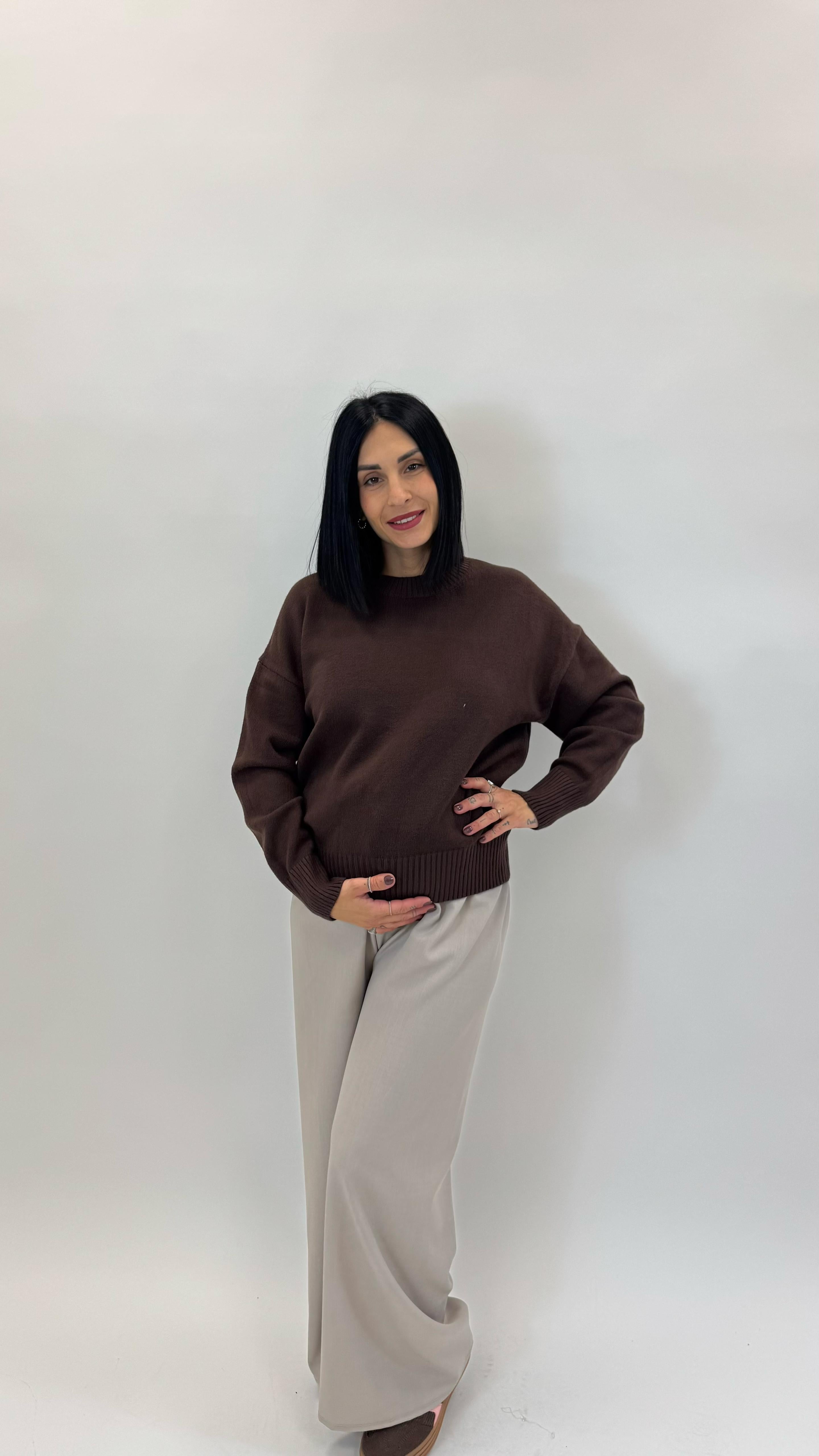 Pulloverone in Maglia Choco