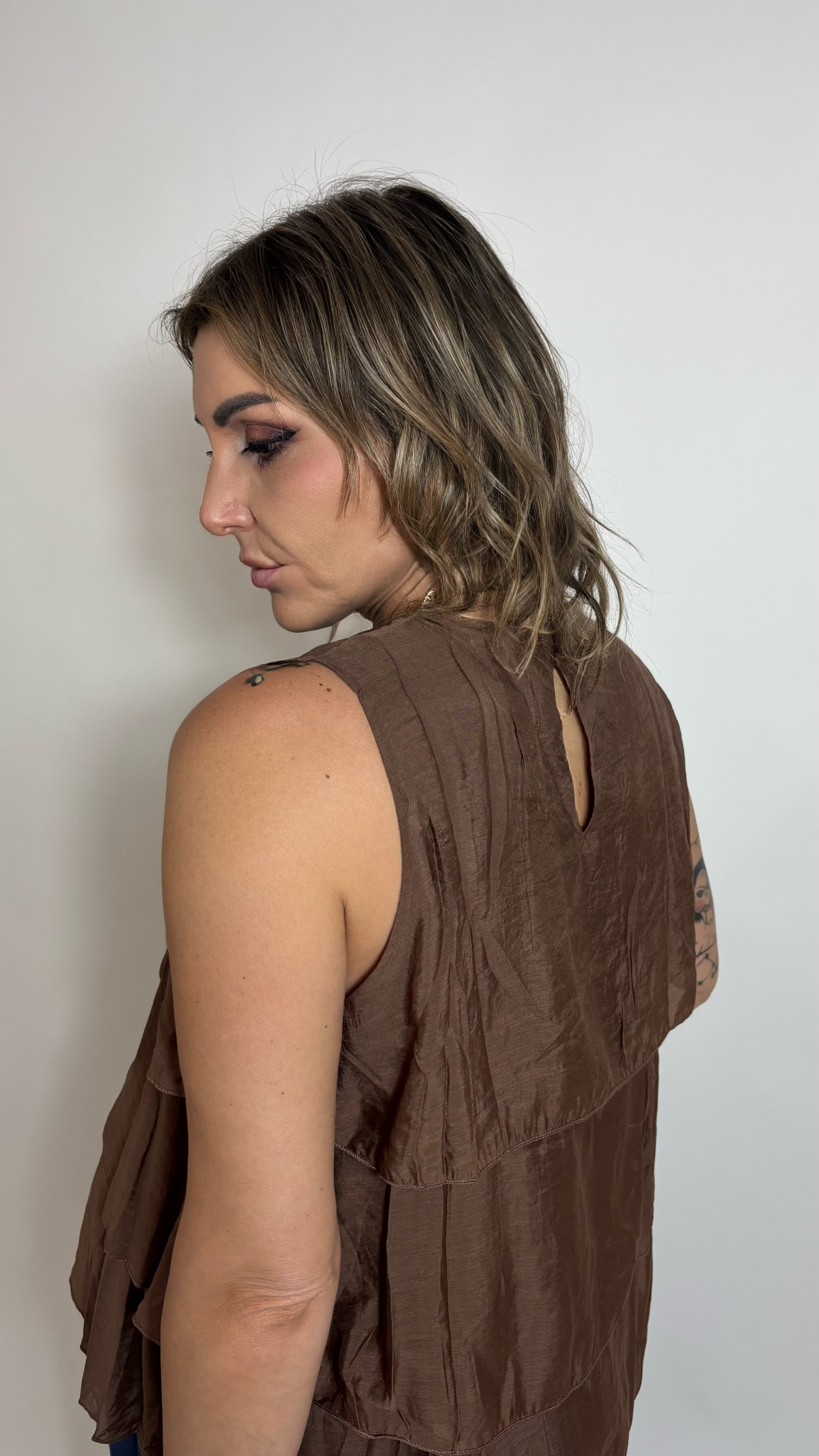 Canotta Volant Choco