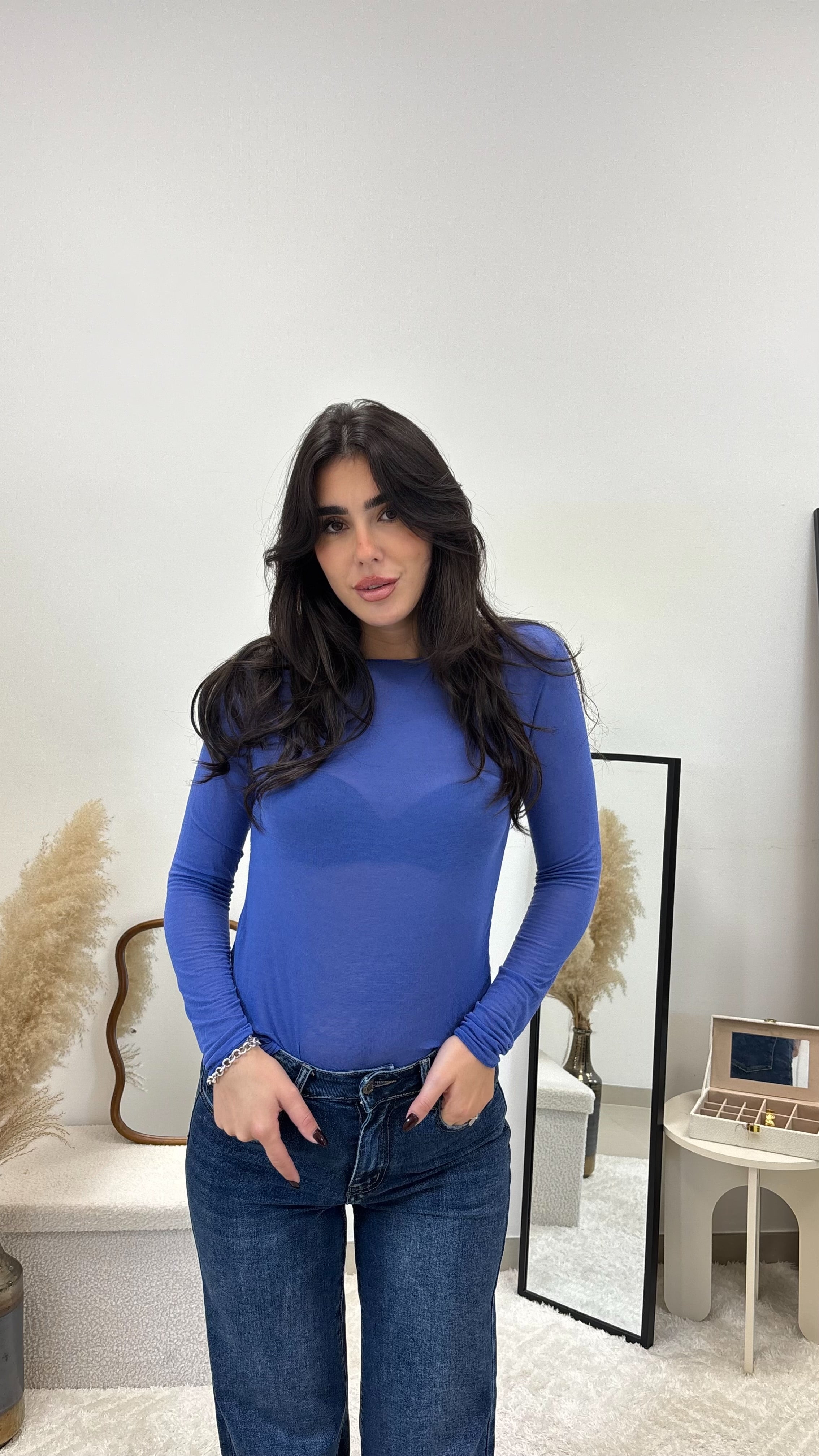 Maglia Cashmere Blu Royal