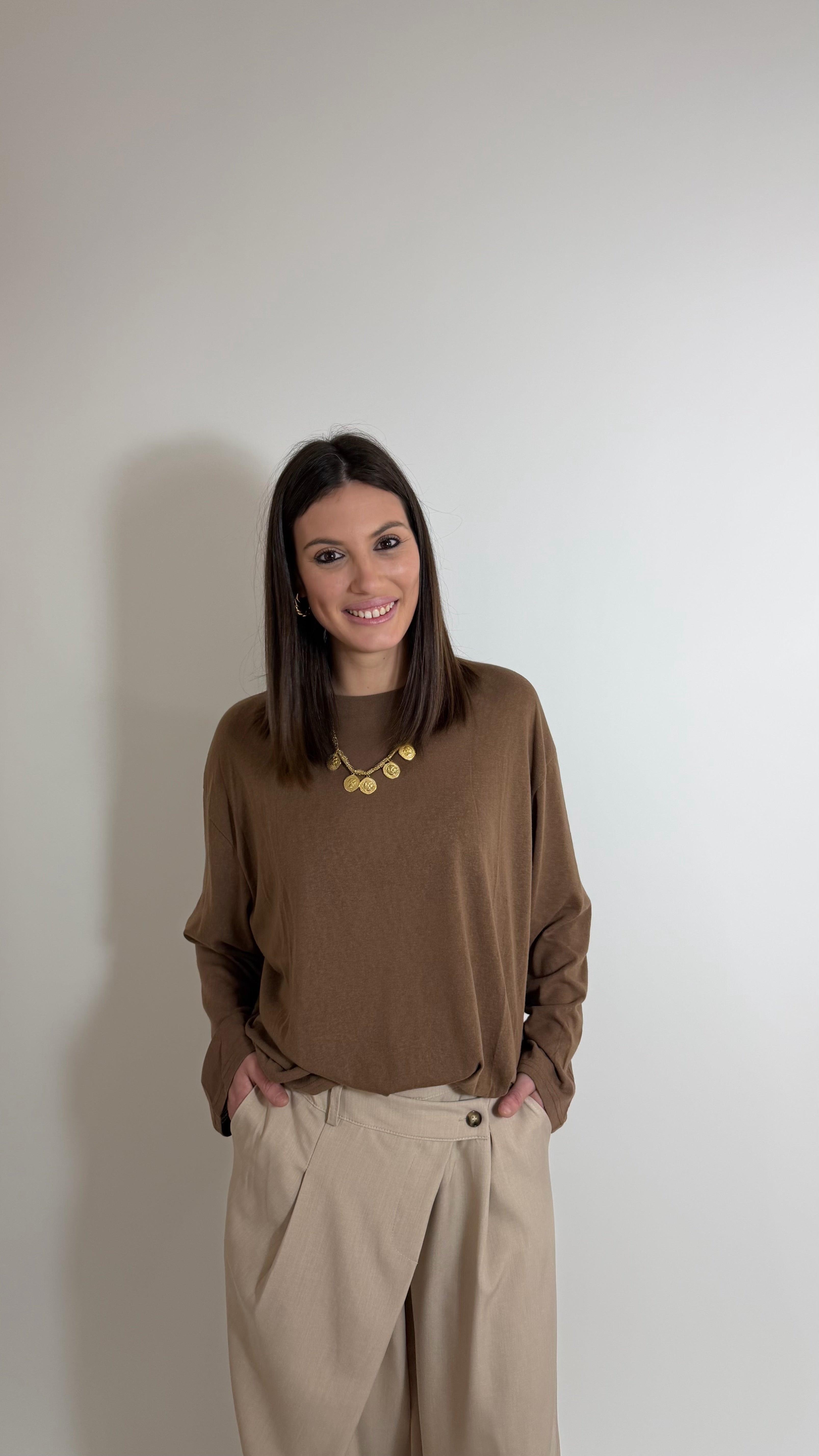 Pantalone Soft Baggy Nude