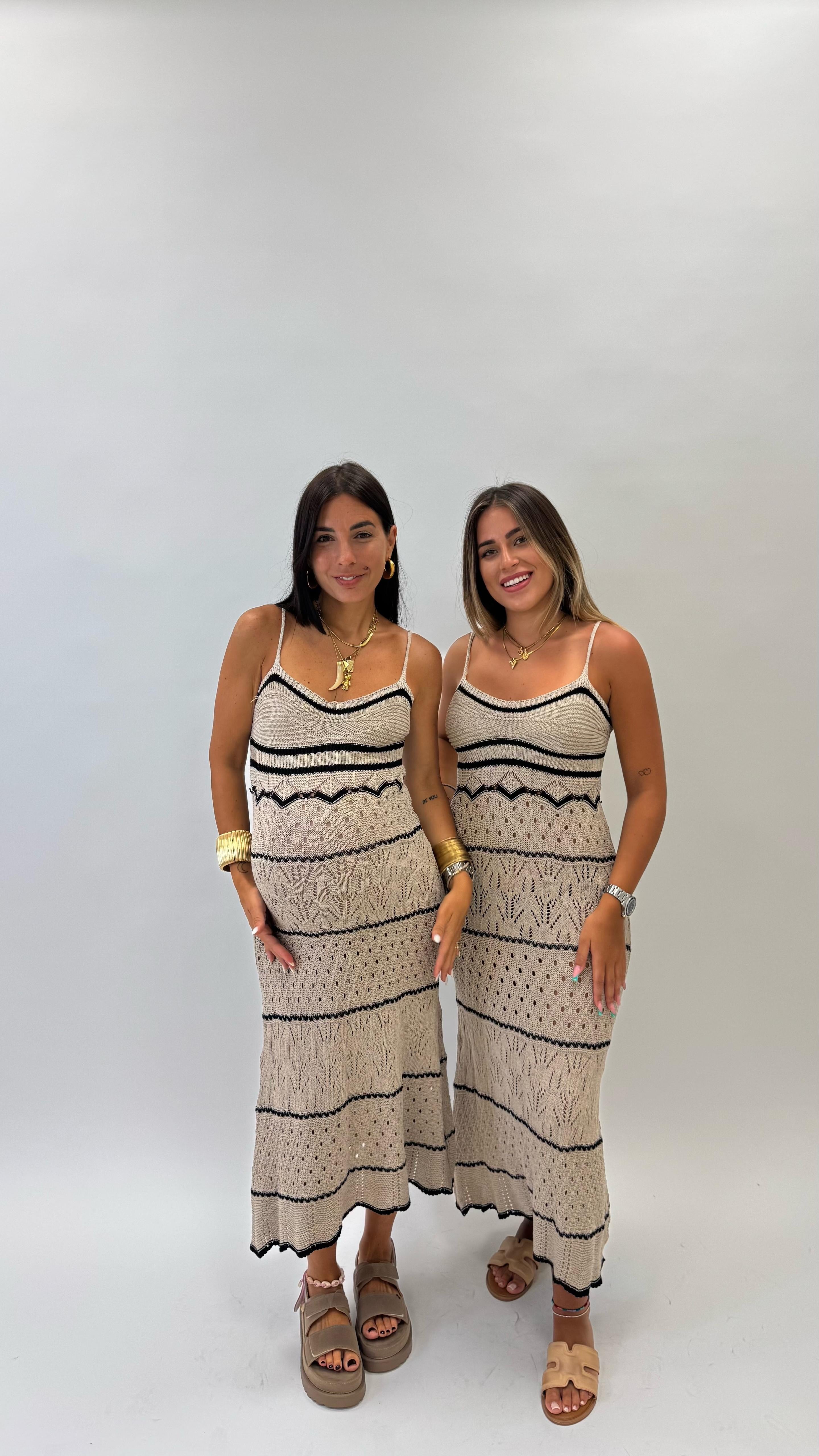Abito Panarea Crochet Nude