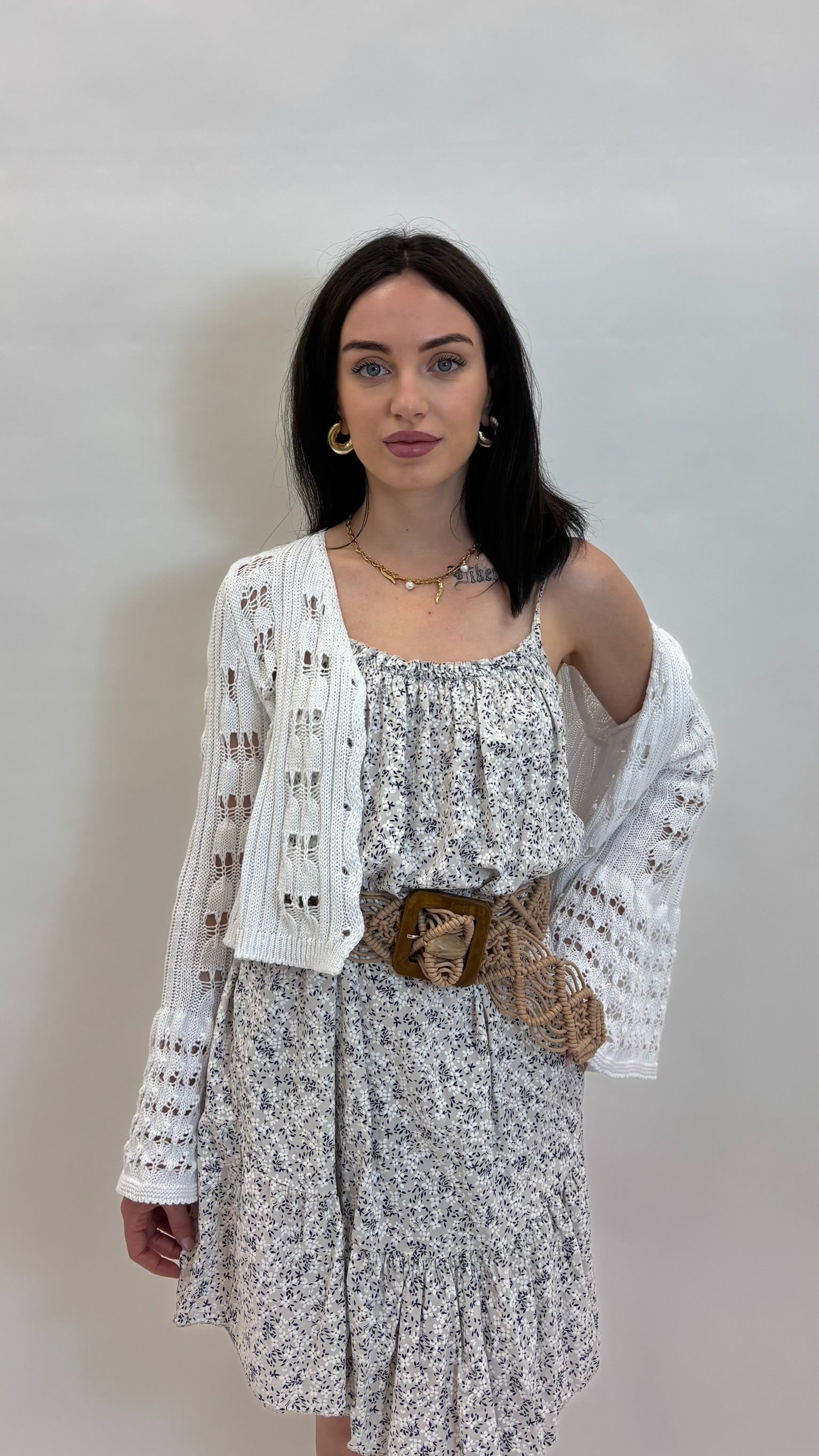 Mini Dress Bloom Bianco