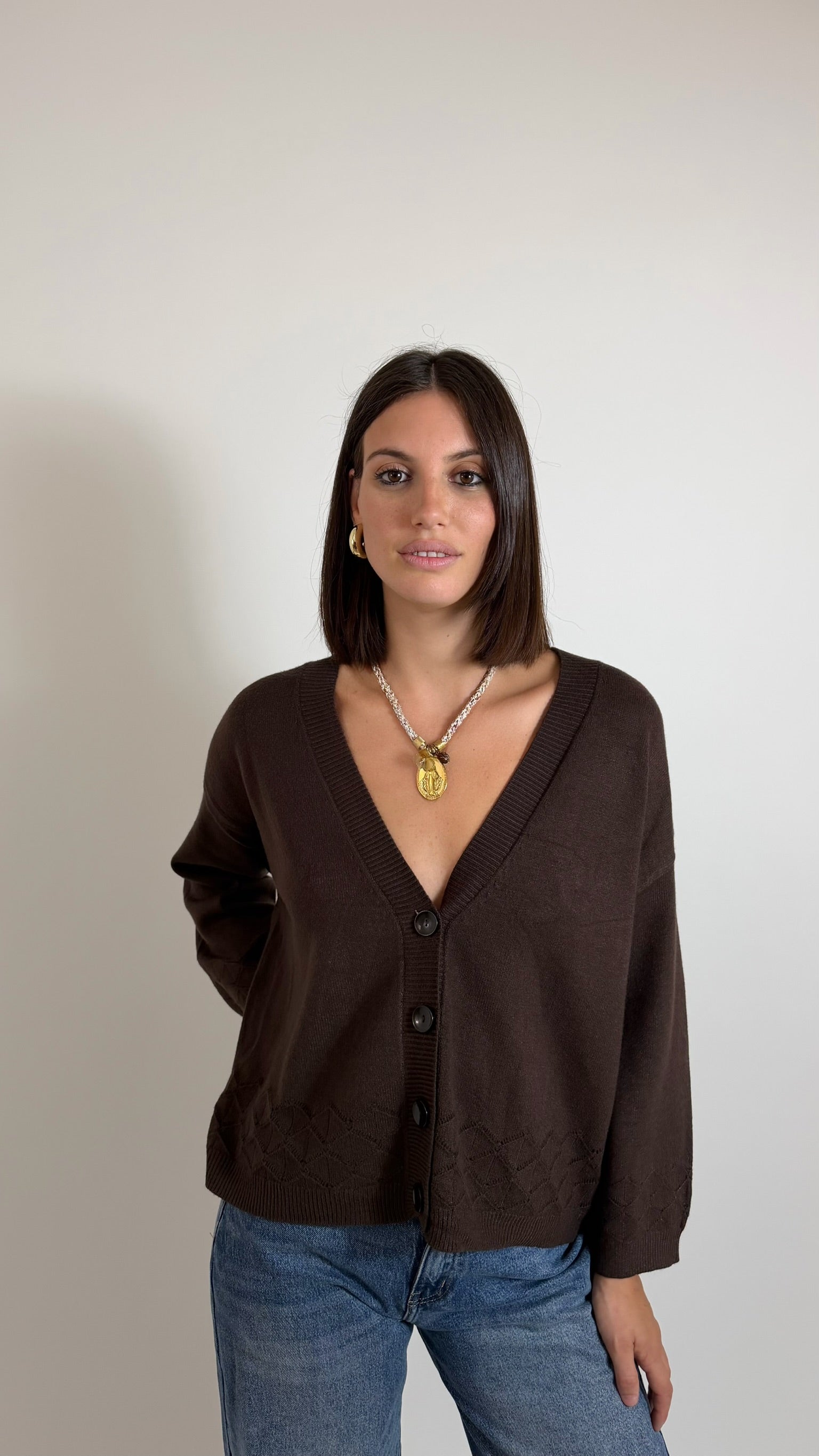 Cardigan Diamond Choco