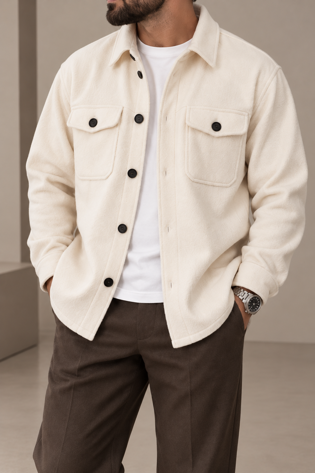Giacca Camicia Uomo Essential
