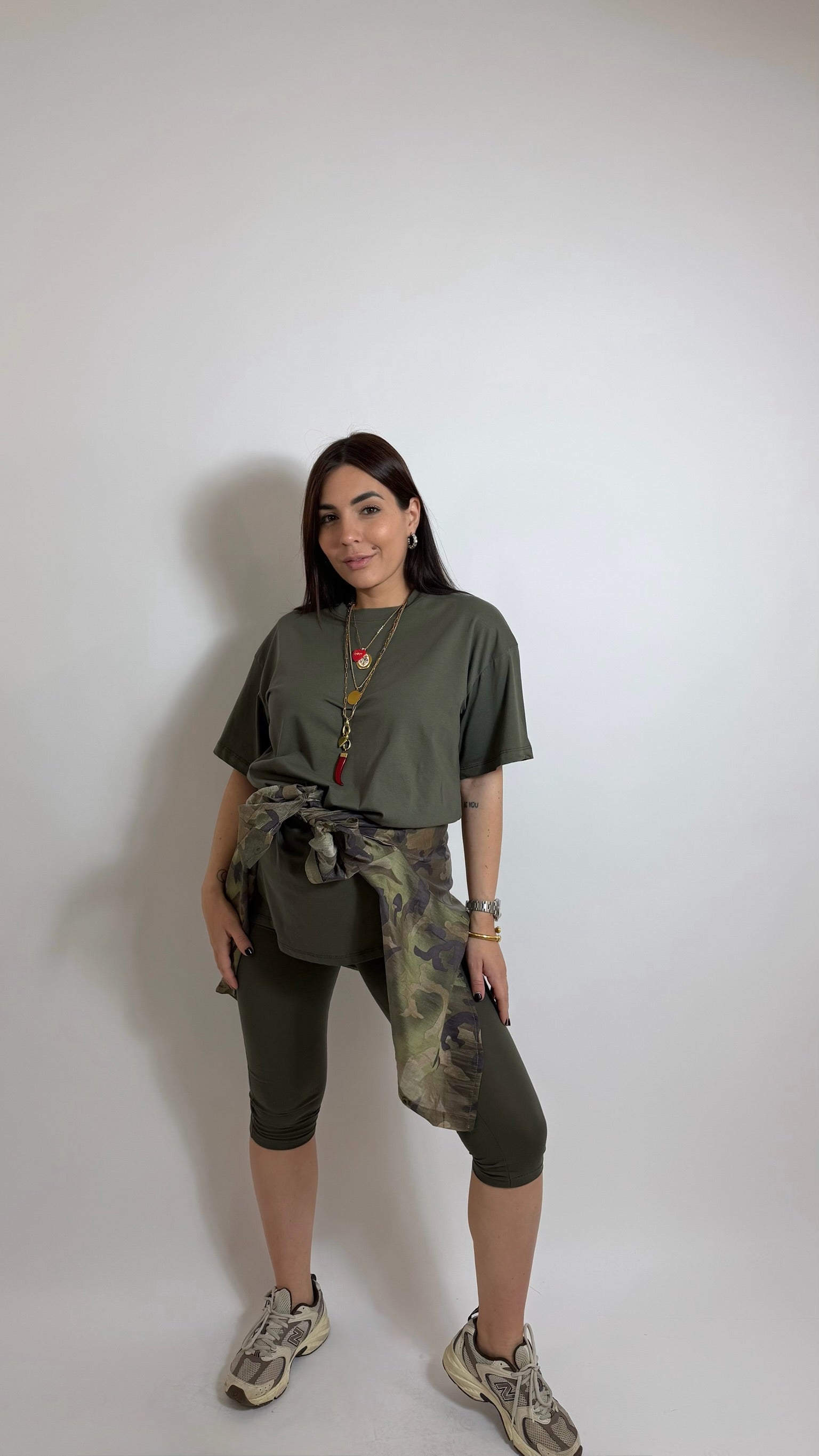 T-shirt Over Verde Utility