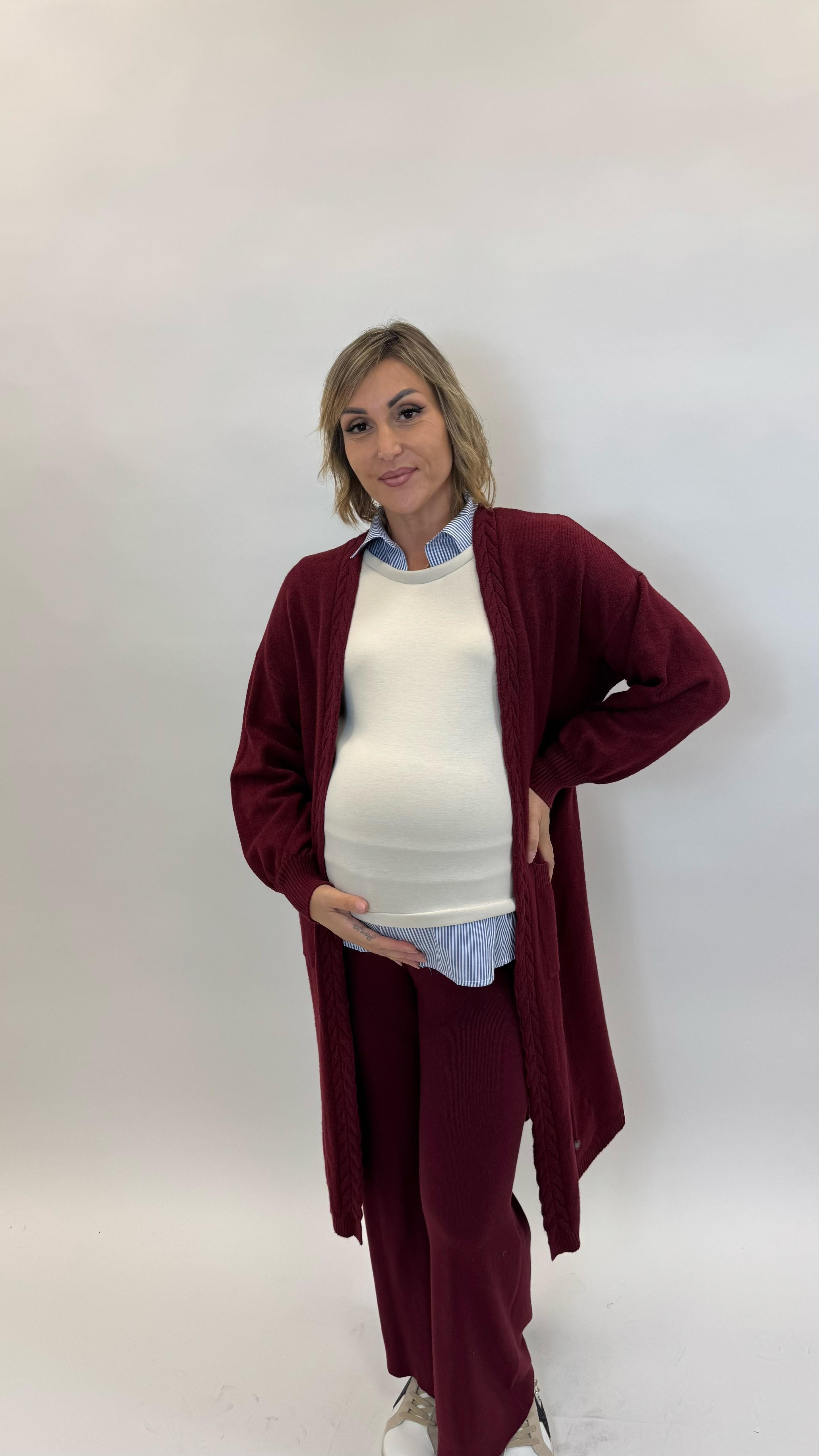 Pantalone Maglina Morbida Burgundy