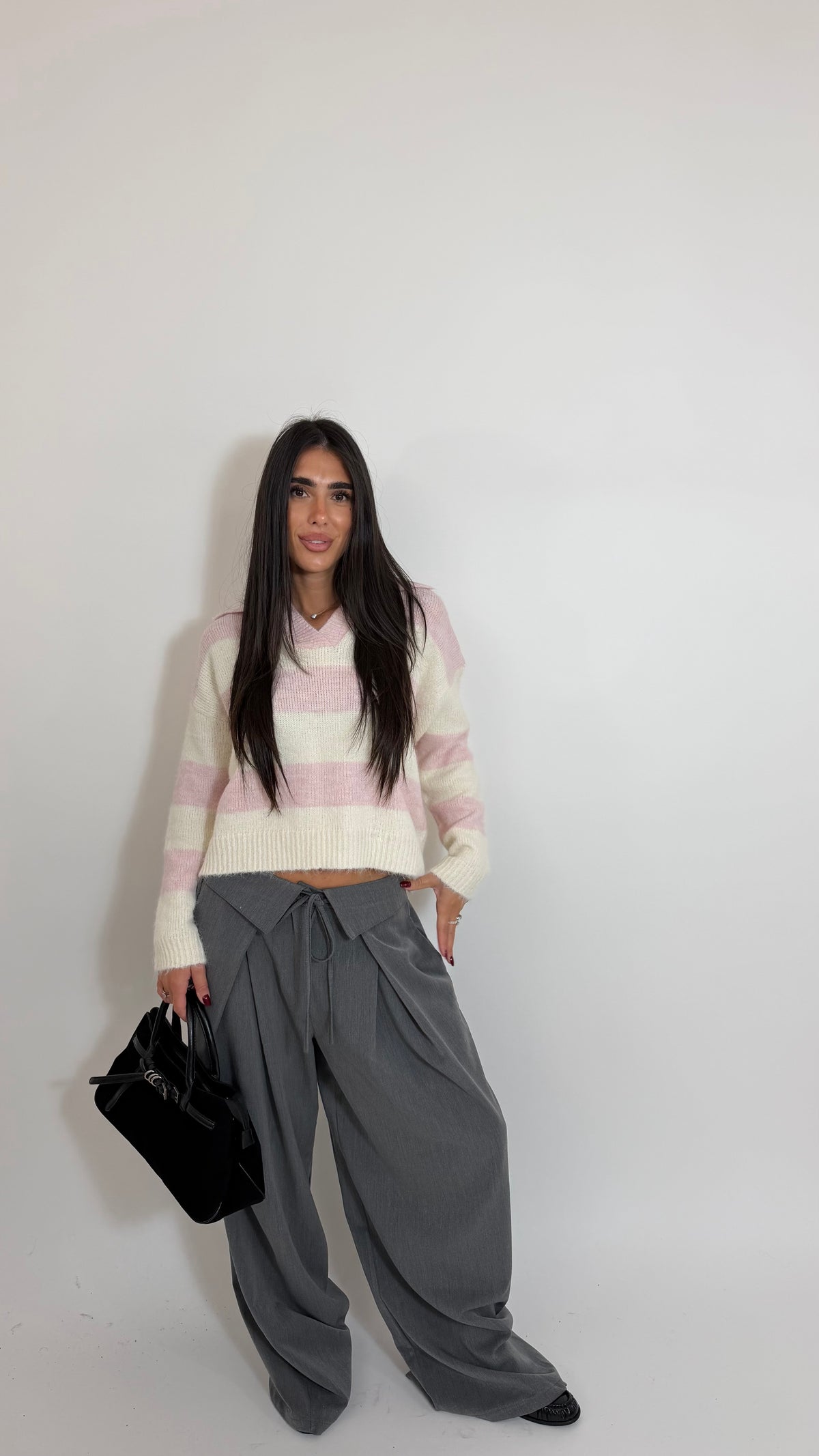 Pantalone Wrap Over Grey