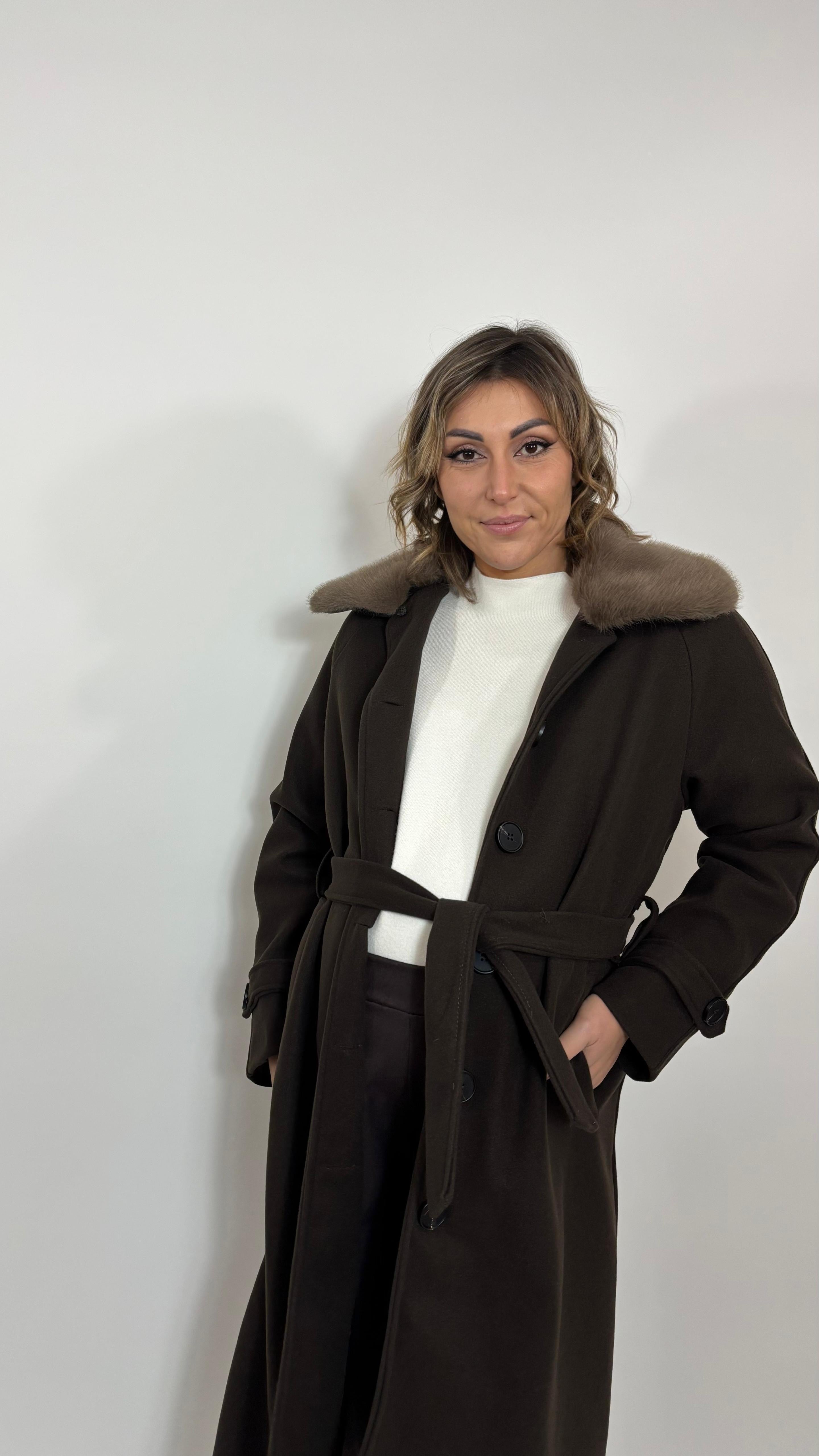 Coat Dettaglio Ecofur Choco