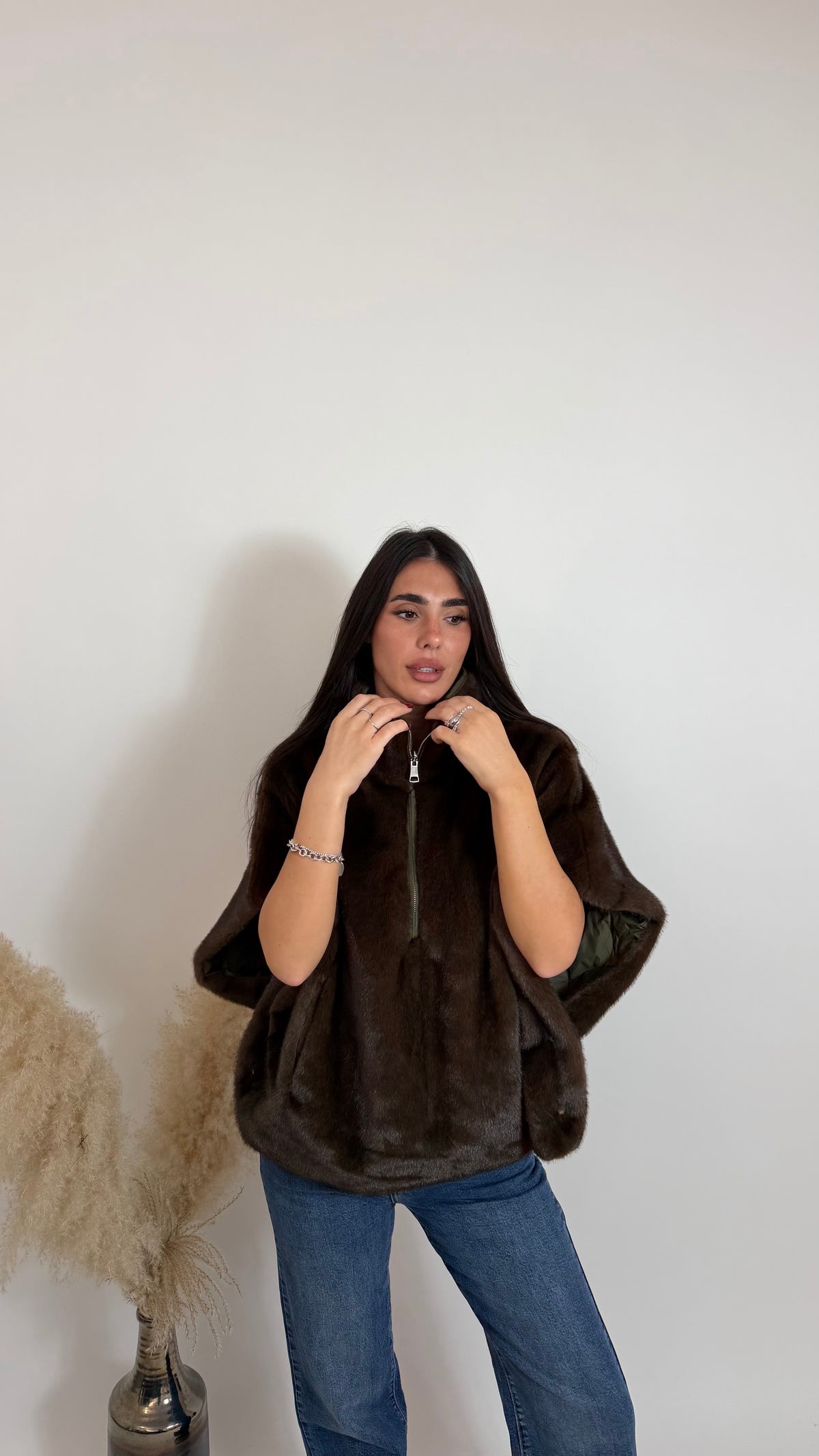 Poncho Fur Double Face