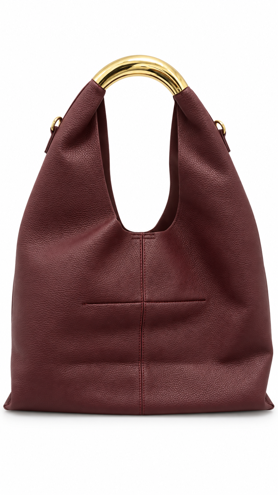 Bag Hobo Gold Handle Burgundy