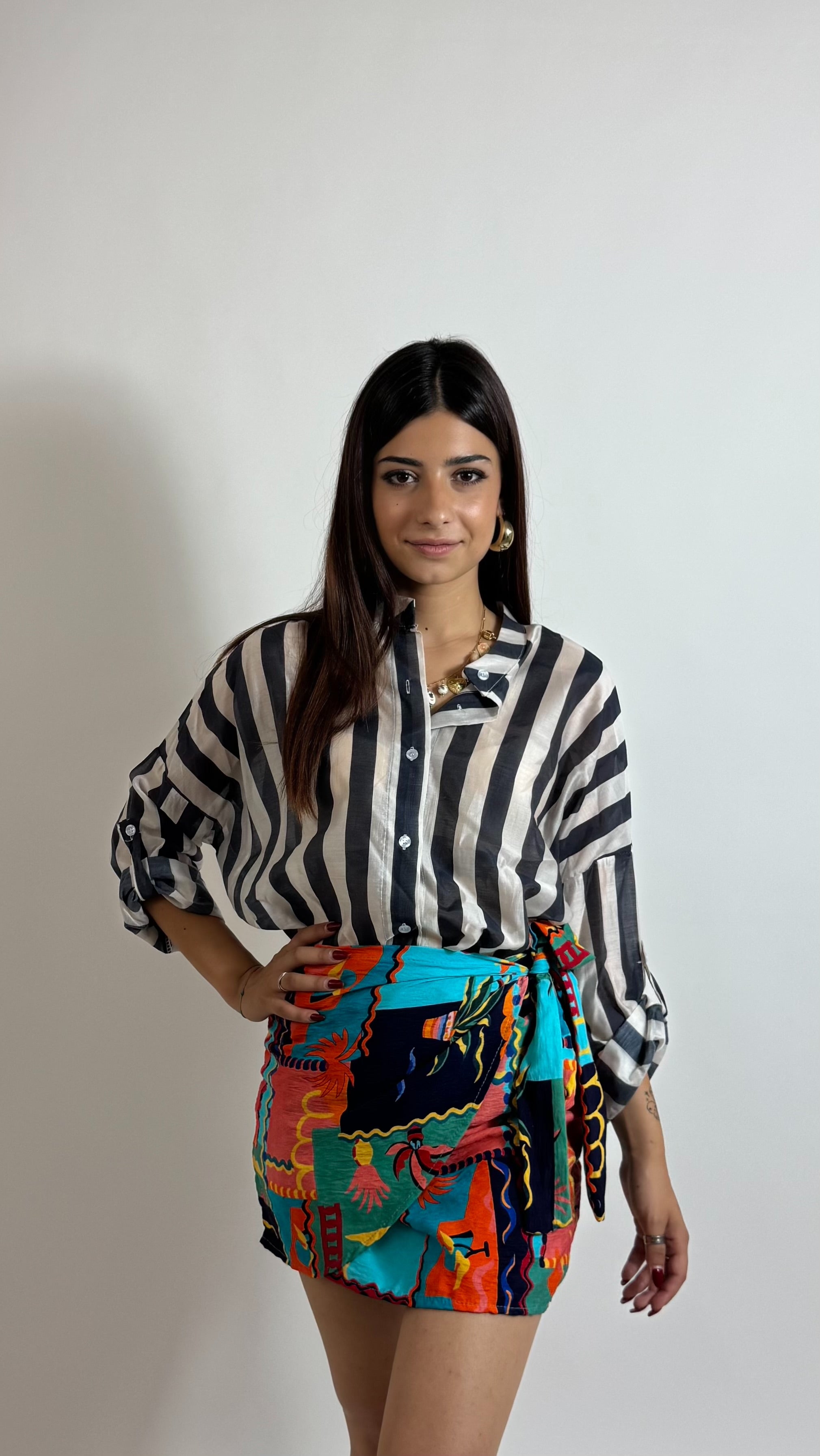 Camicia Soft Stripe White/Blu