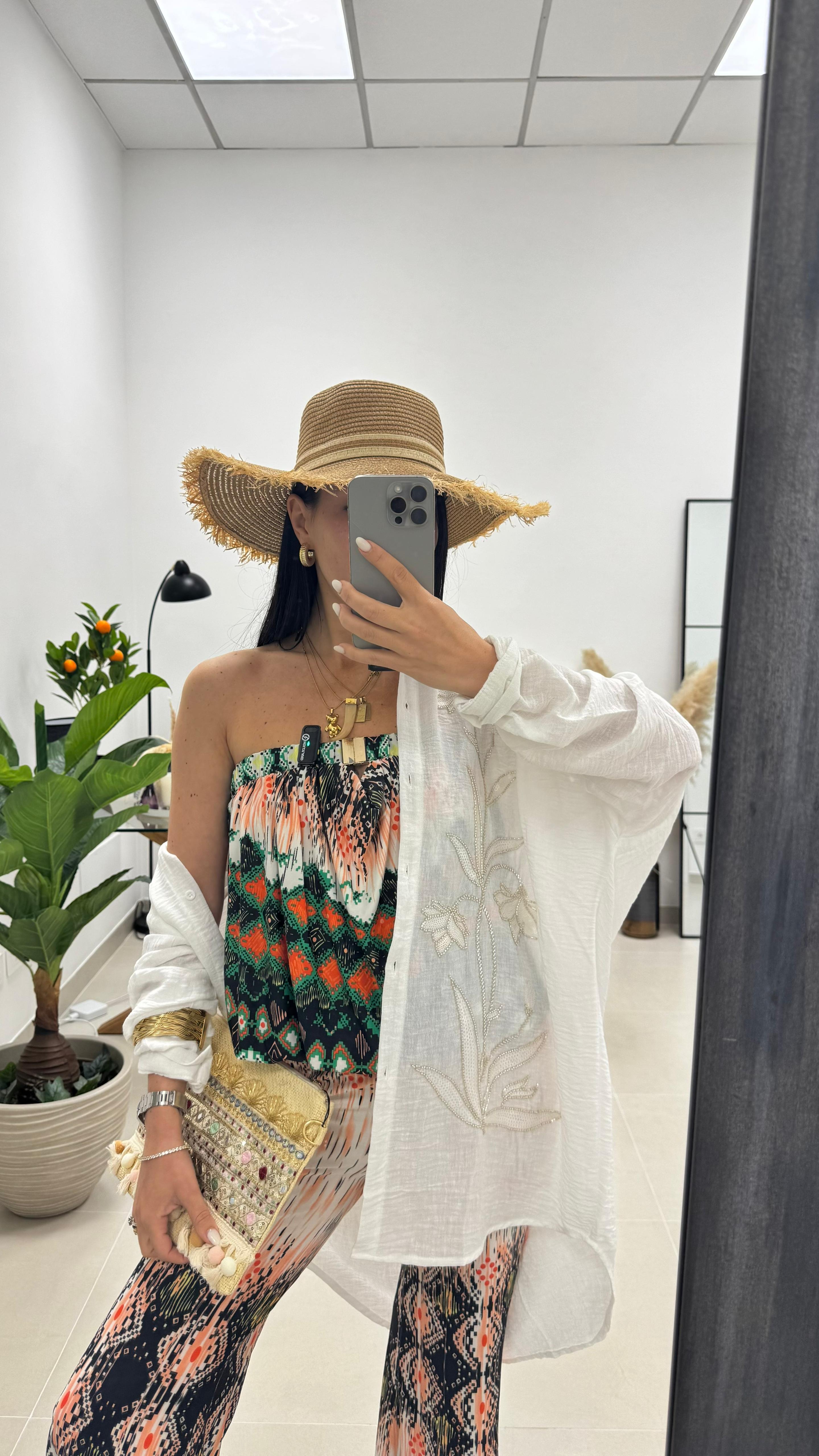 Camicia Over Ricamo Gioiello