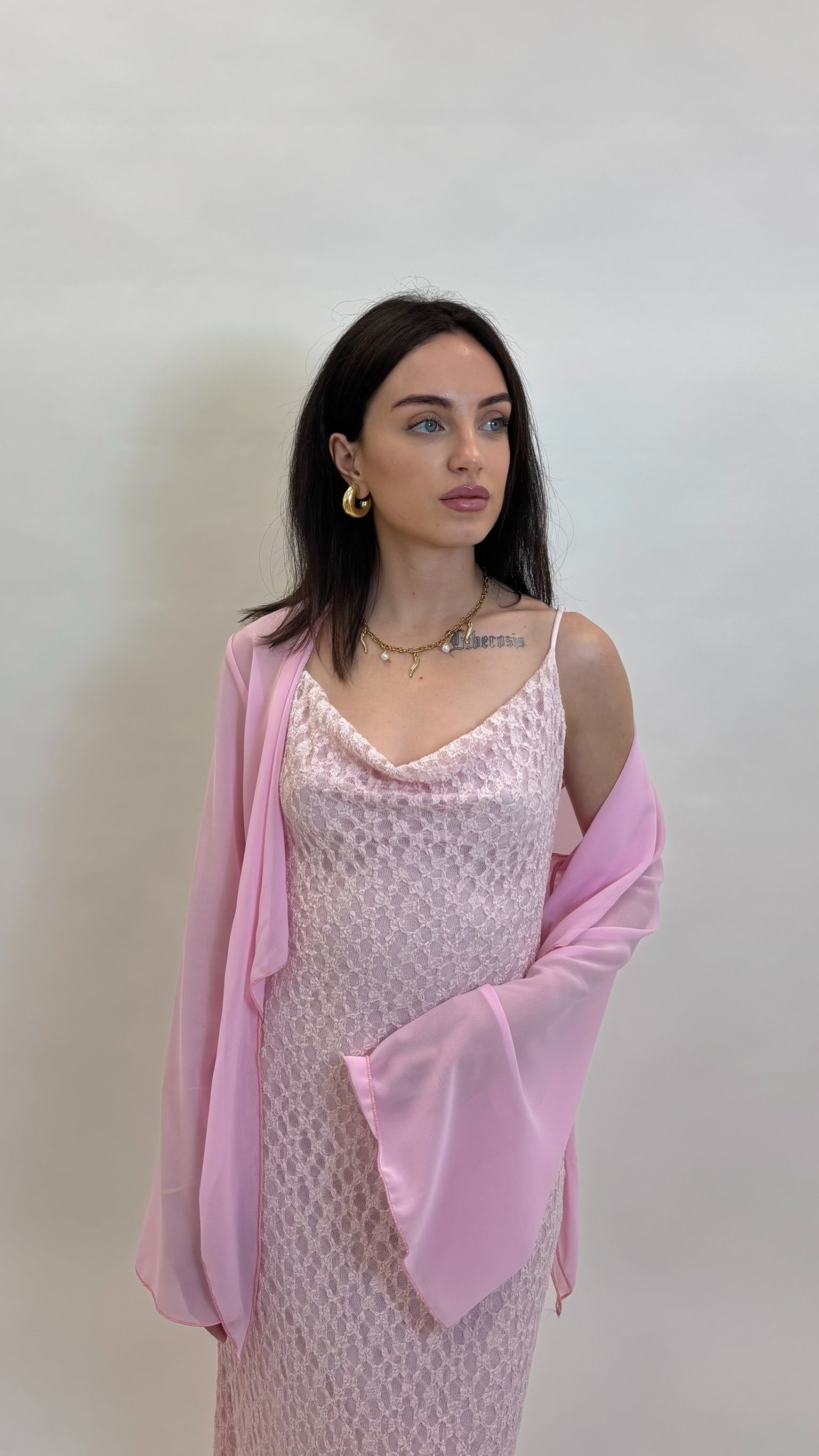 Abito Pizzo Rosa