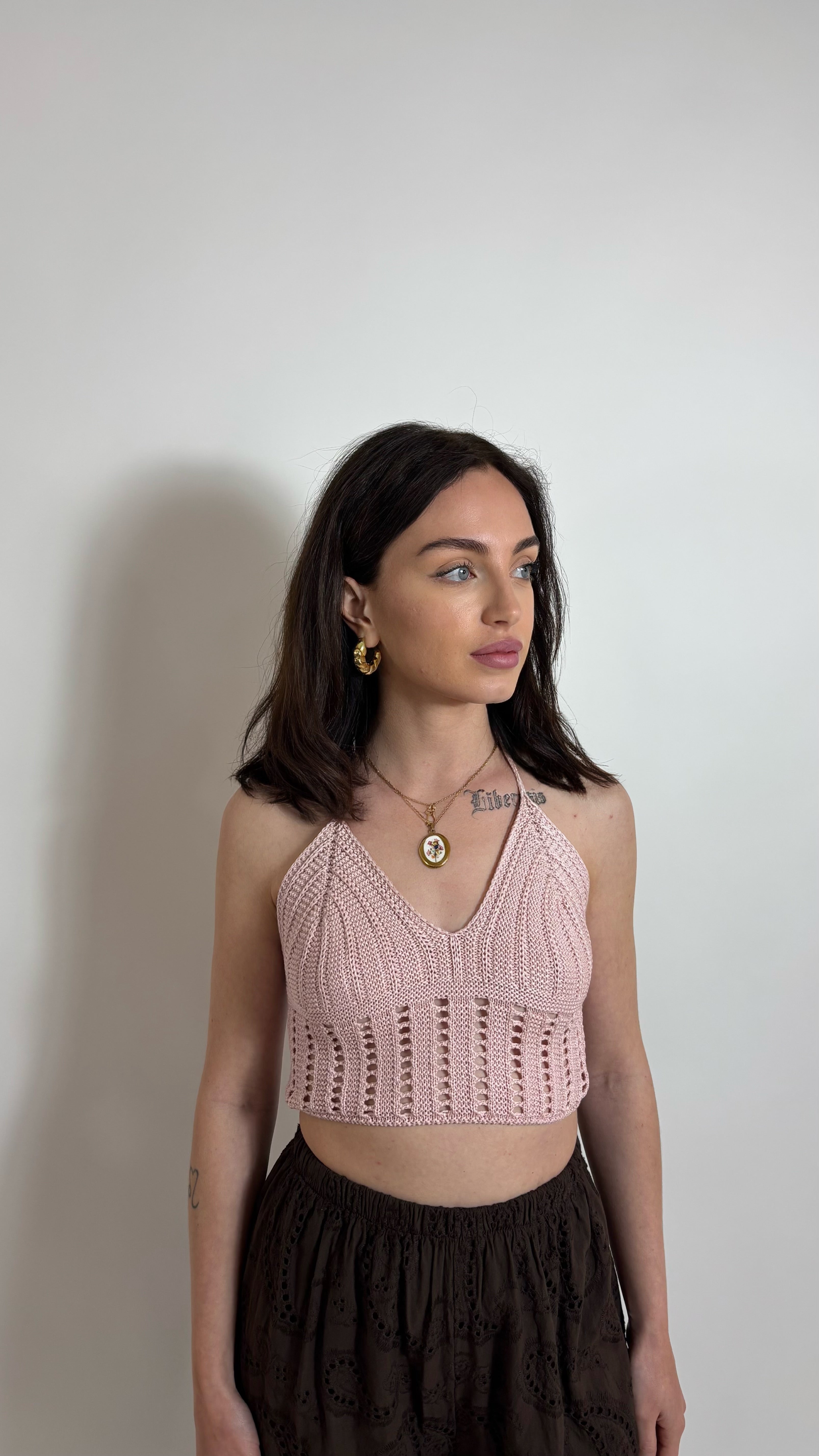 Top Crochet Amalfi Rosa