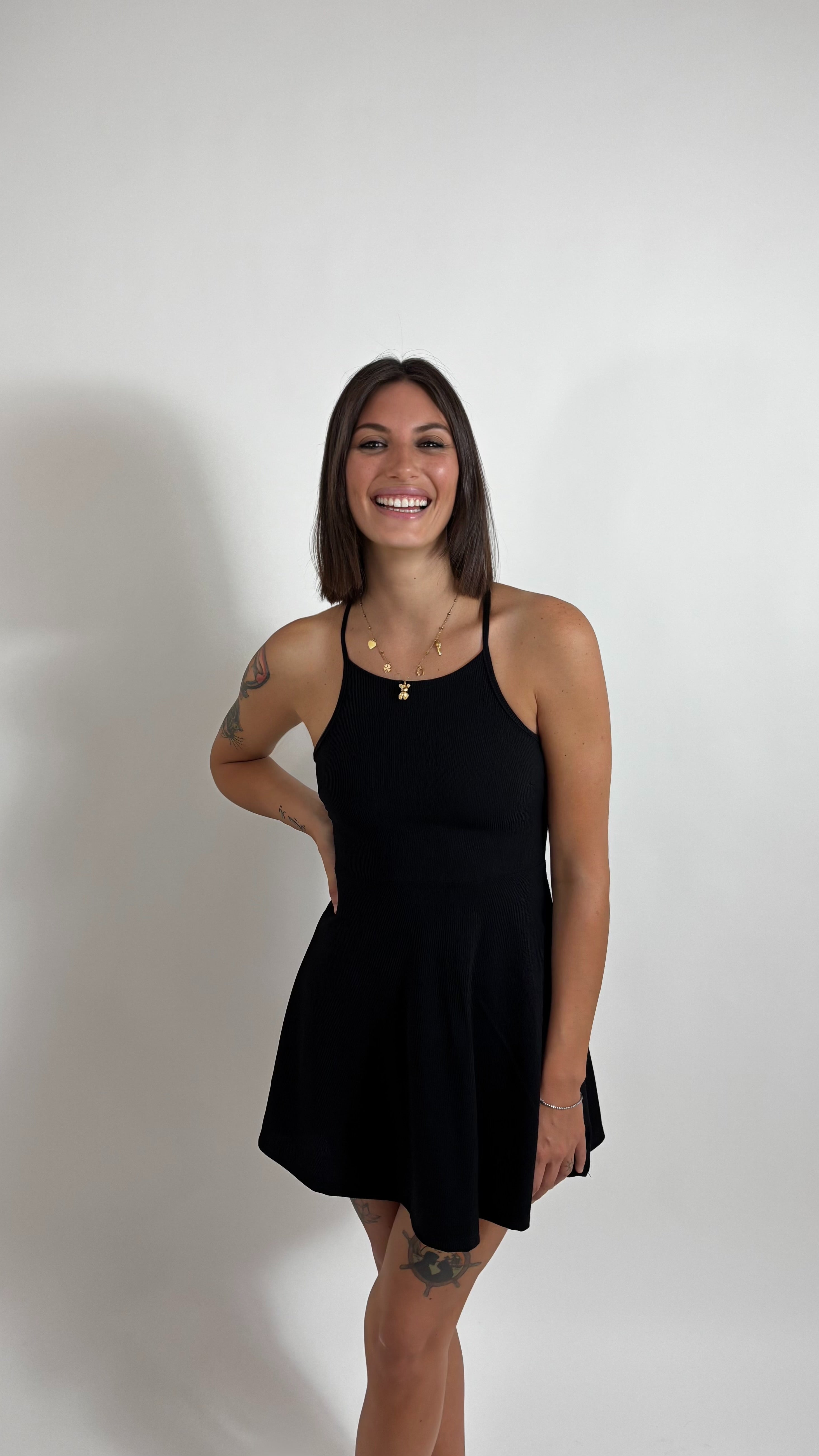 Minidress Ribbed Ruota Nero